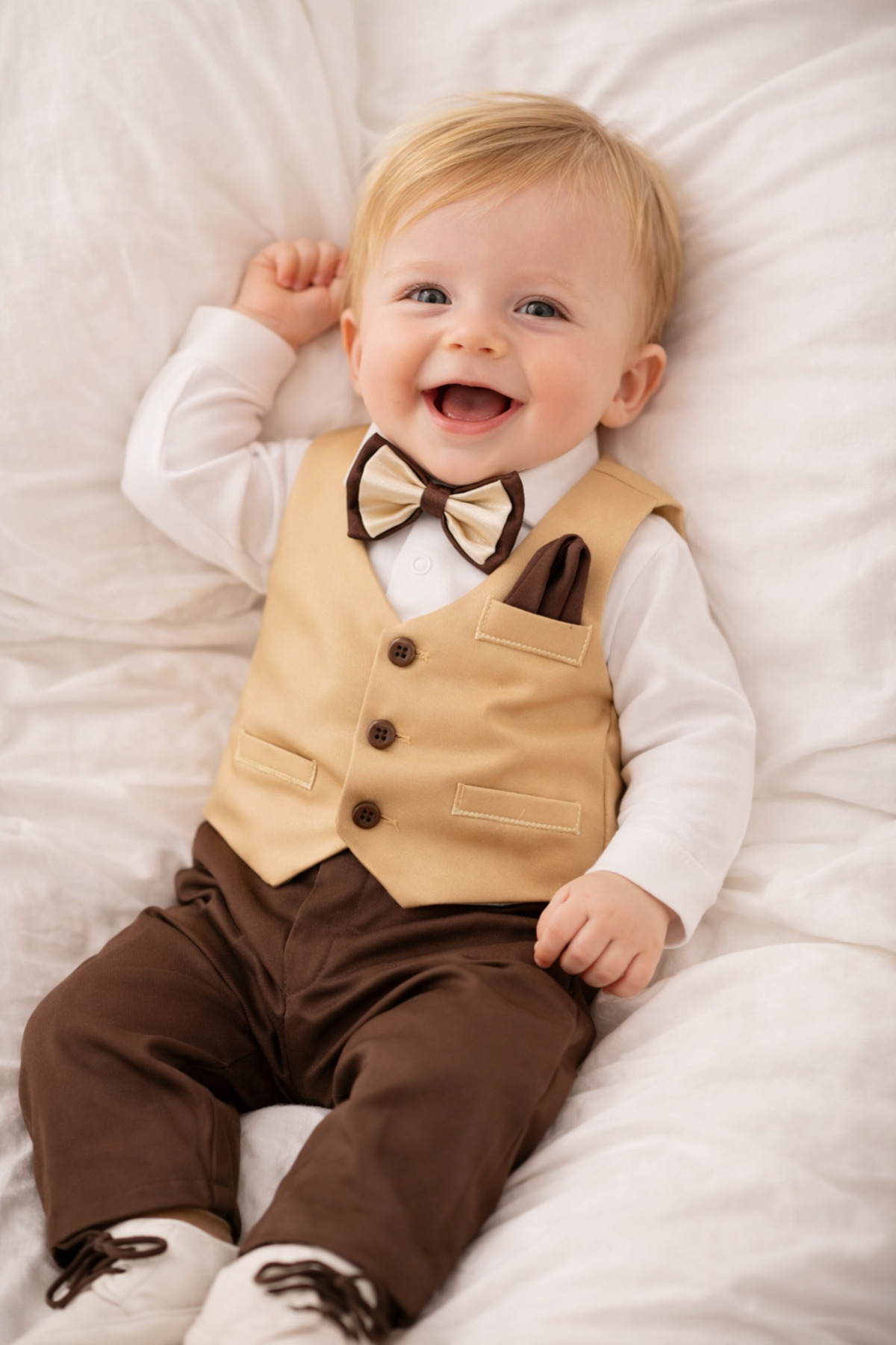 Calide Baby&Kids Erkek Bebek Mevlüt Takımı - Papyon & Kravatlı - Özel Gün Kıyafeti - 7'li Set fotoğrafı 2 (önizleme)