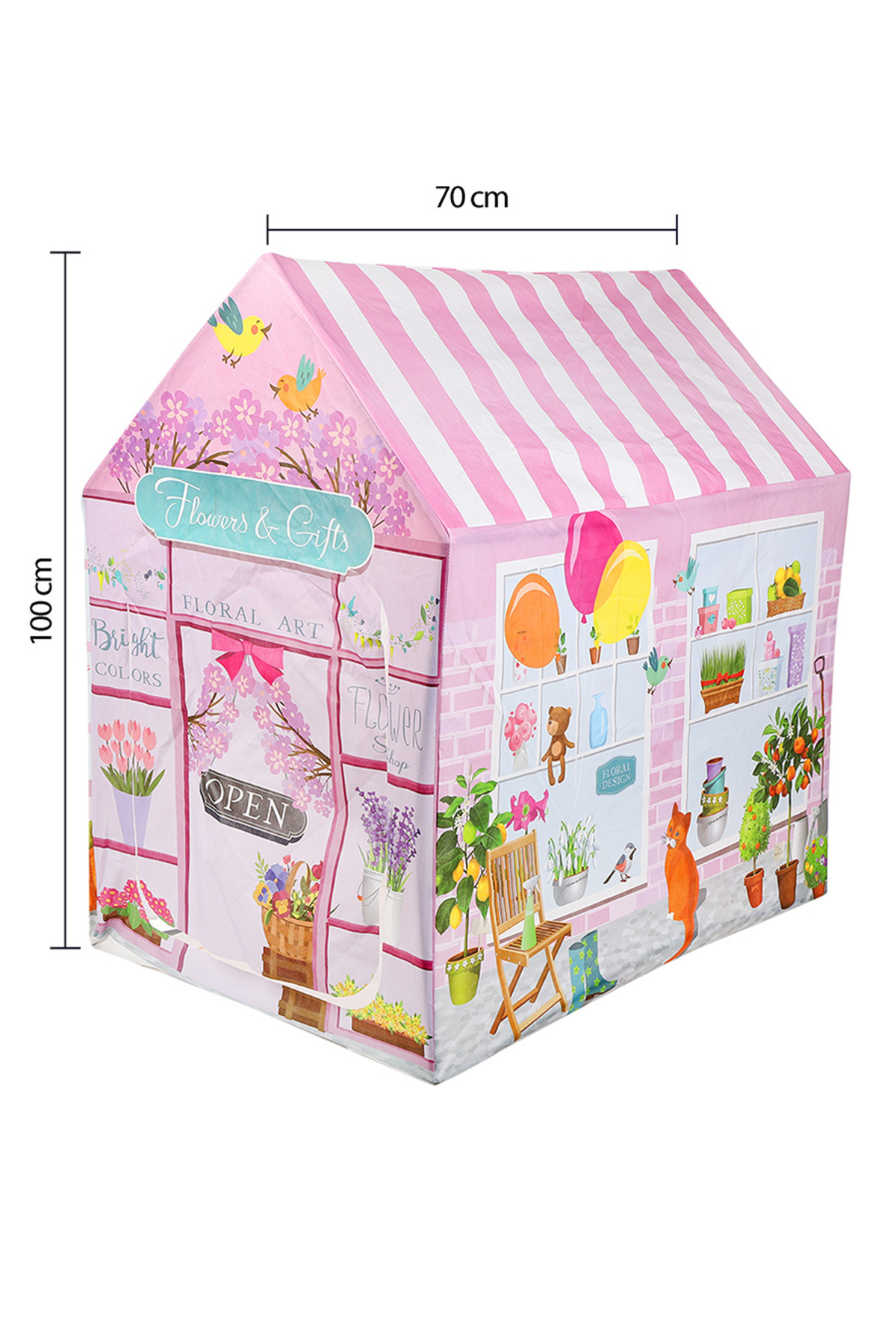 Molie Pembe Çiçekli Kız Çocuk Oyun Evi Katlanabilir ve Eğlenceli Oyun Çadırı fotoğrafı 2 (önizleme)
