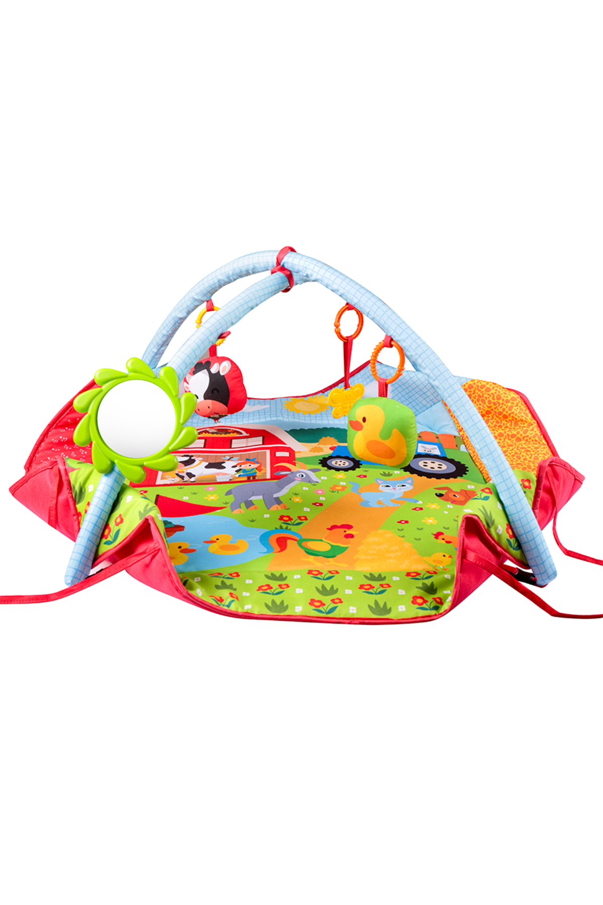 Molie Çiftlik Temalı Bebek Aktivite Halısı Dişlikli Aynalı ve Top Havuzlu fotoğrafı 4 (önizleme)