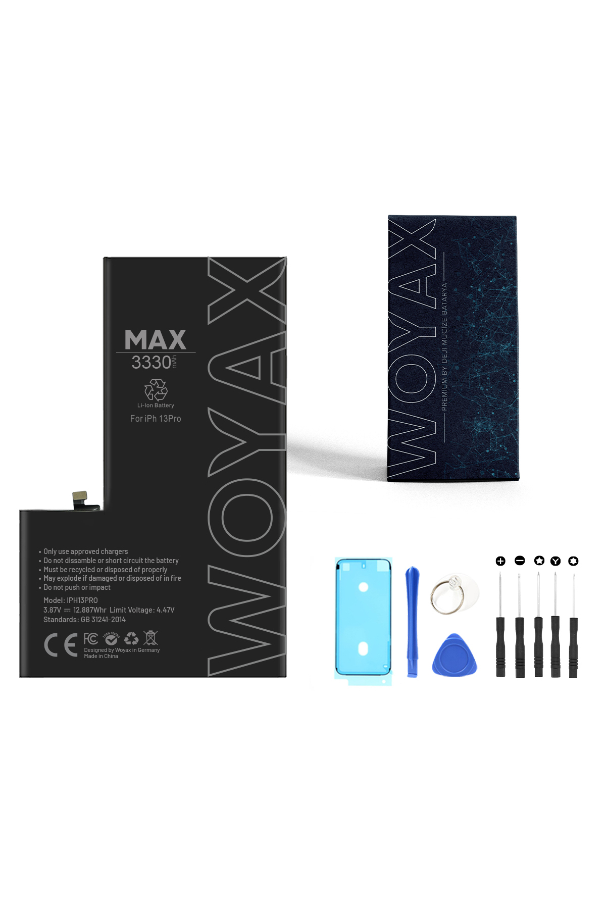 Woyax İphone 13 Pro Batarya 3300 Mah Premium Yüksek Kapasite