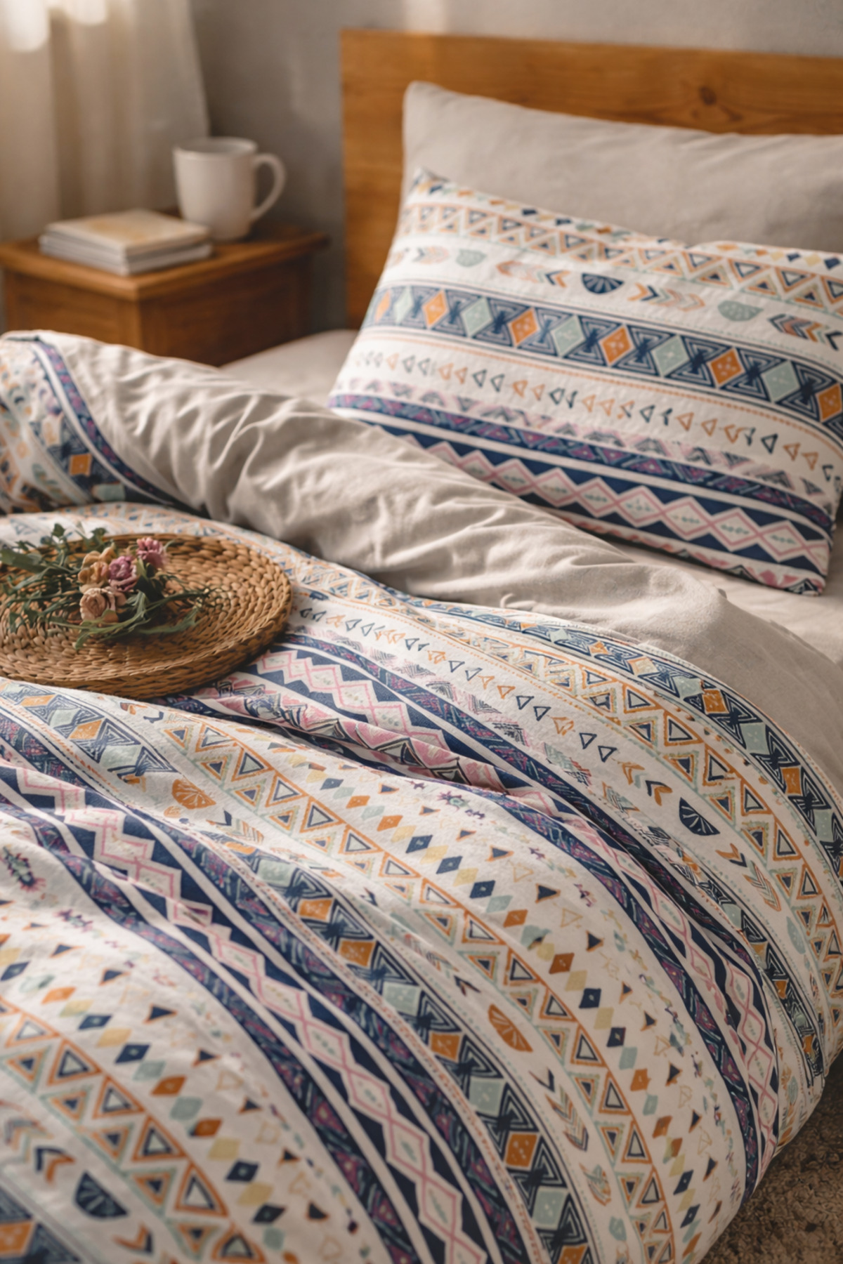 MyStory Home Lastikli Çarşaflı Tek Kişilik Nevresim Takımı Diamente fotoğrafı 2 (önizleme)