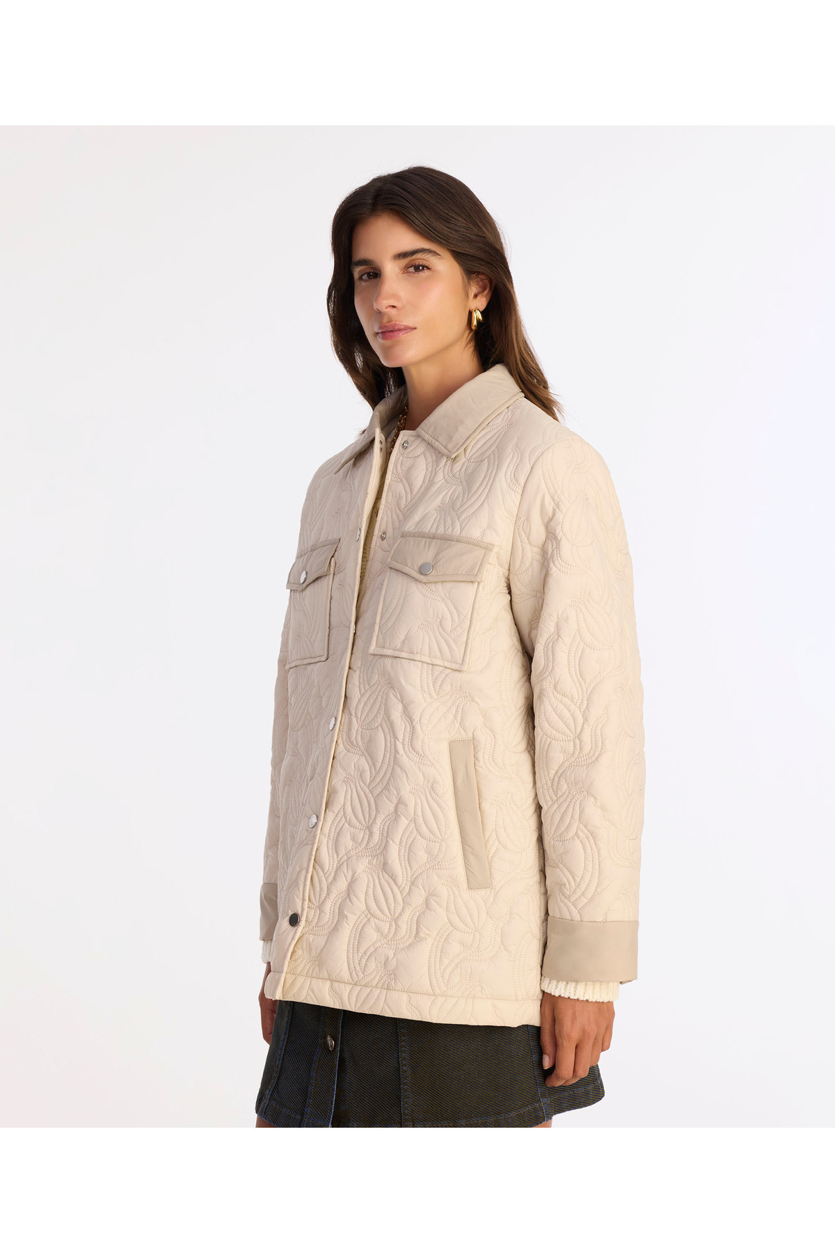 Yargıcı  Regular Gömlek Yaka Uzun Kol Mont - Görsel 2