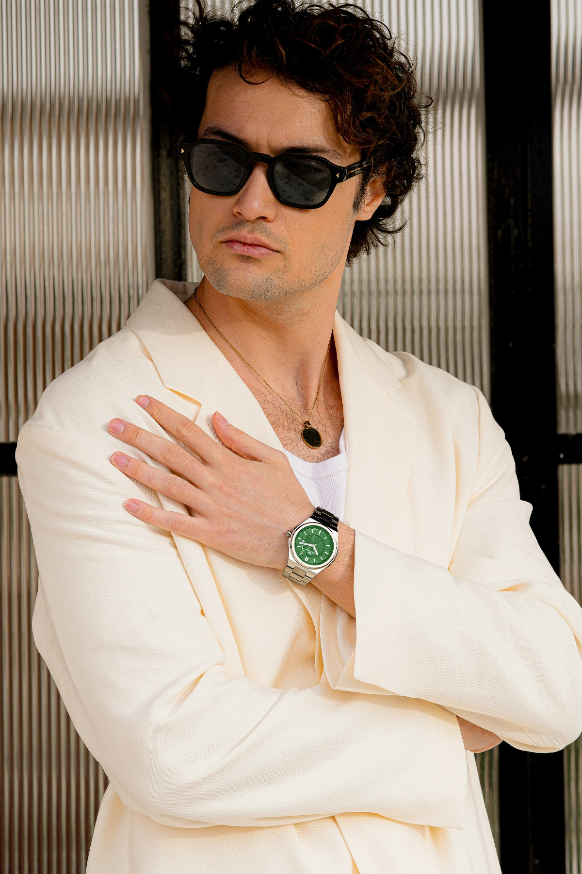 Gumus MEN'S Steel BandWatchF11479AWT-A6