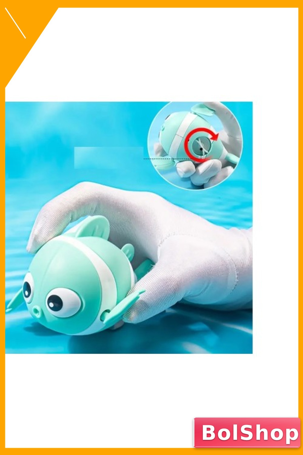 BolShop Kurmalı Mekanizmalı Bebek Banyo Oyuncağı Yüzen Balık Tasarımı fotoğrafı 2 (önizleme)