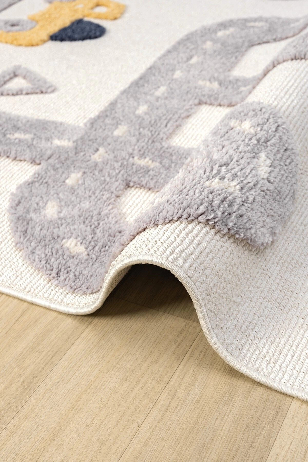 Eliz Home Yumuşak Renkli Bukleli Araba Yolu Dokuma Halı Bebek Odası Çocuk Odası Genç Odası Halısı 8 fotoğrafı 7 (önizleme)