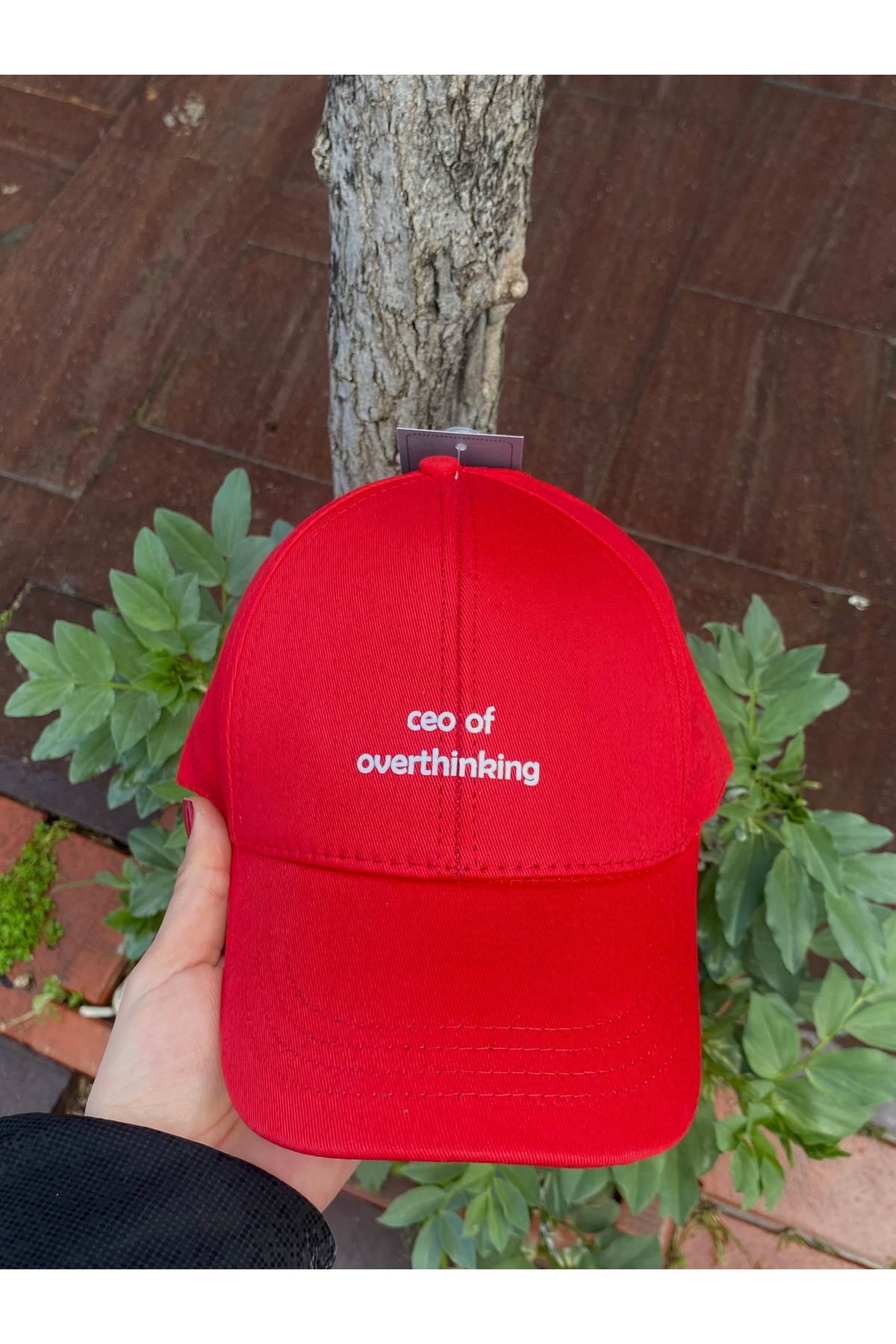 sf collection Unisex Ceo Of Overthinking Baskılı Spor Şapka, Ayarlanabilir Pamuklu Cap Günlük Kombin Şapkası görsel 5