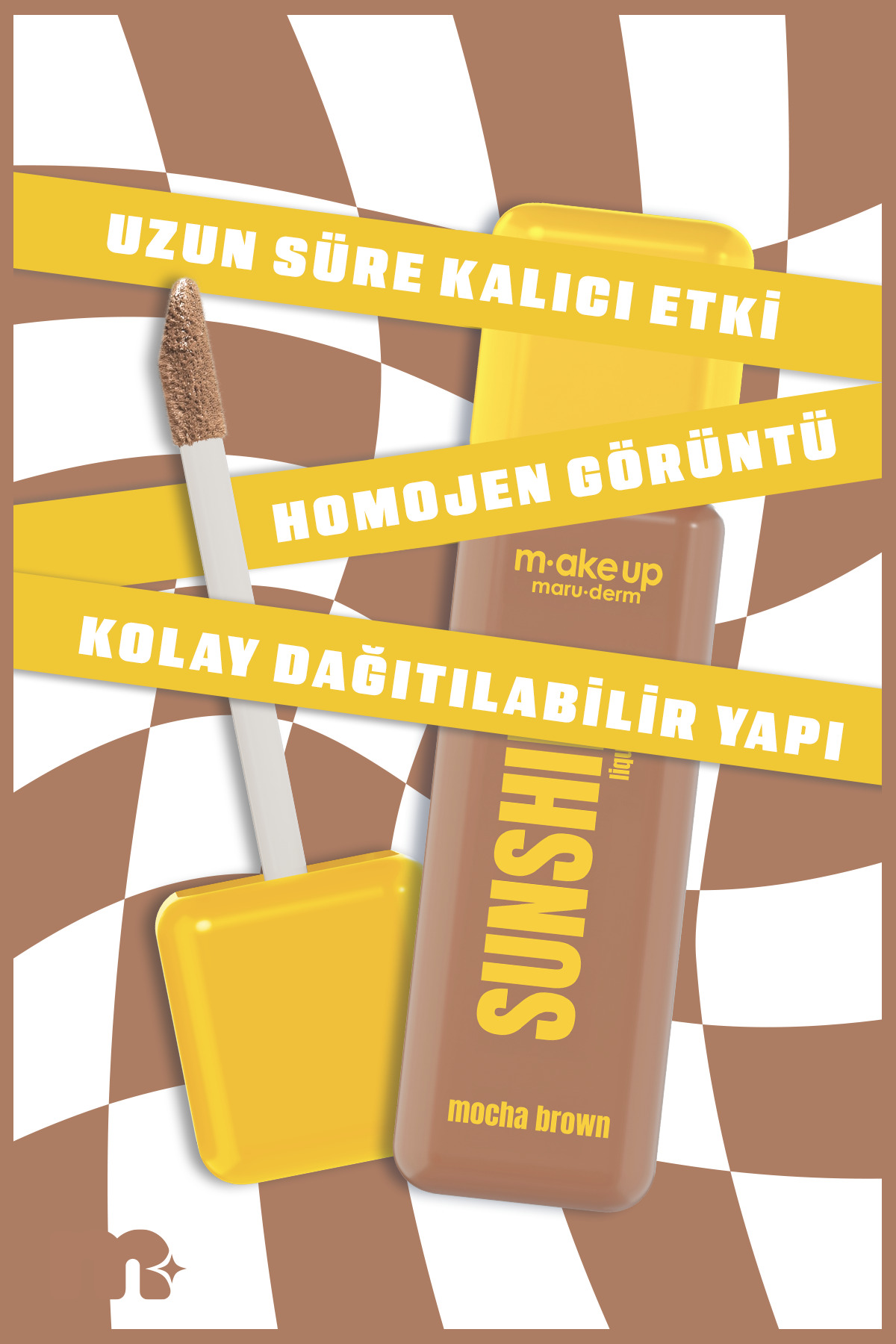 make up maruderm Yoğun Pigmentli Likit Bronzer – Liquid Bronzer Mocha Brown — قهوه‌ای BRONZER — تصویر 3 از 6