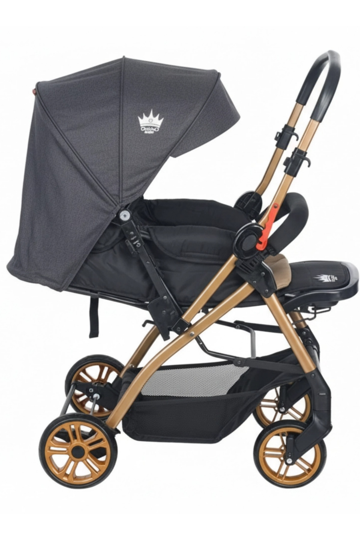 4 Baby Olympus Gold Kahve Çift Yönlü Bebek Arabası Taşıma fotoğrafı 3 (önizleme)