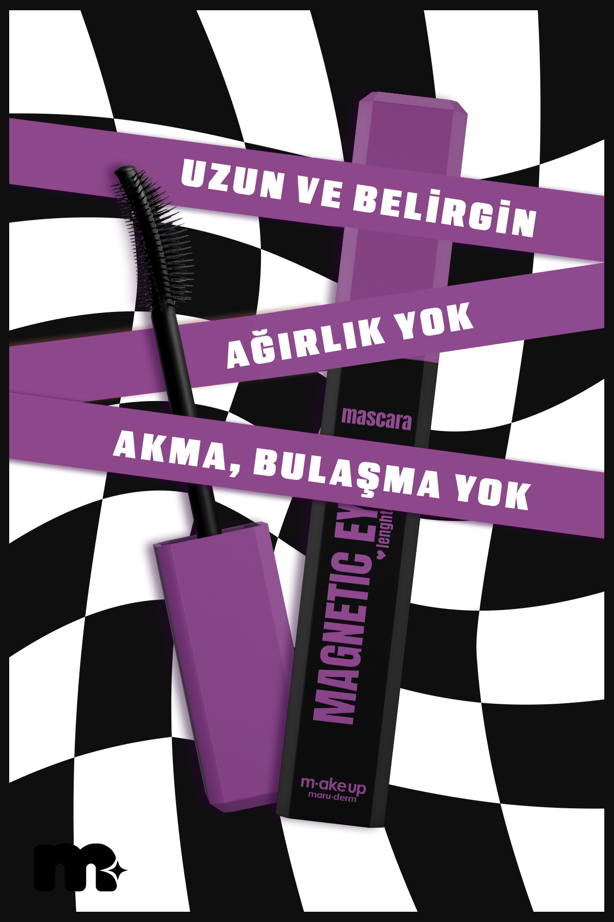 make up maruderm Yoğun Uzunluk ve Belirginleştirme Etkili Maskara – Length & Define Mascara — مشکی 8682397032486 — تصویر 3 از 5