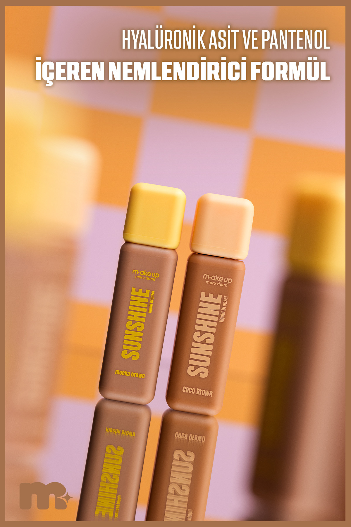 make up maruderm Yoğun Pigmentli Likit Bronzer – Liquid Bronzer Coco Brown — قهوه‌ای BRONZER — تصویر 4 از 6