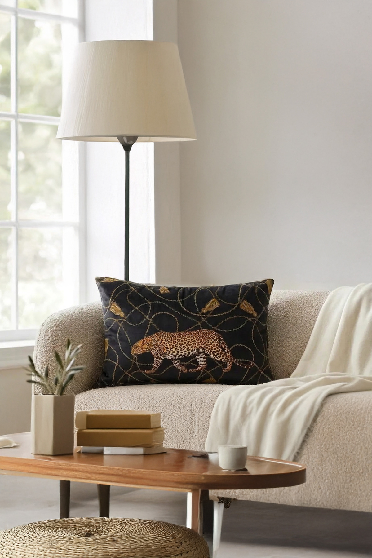 Leopard print Digital Print Decorative Pillowcase 40x60