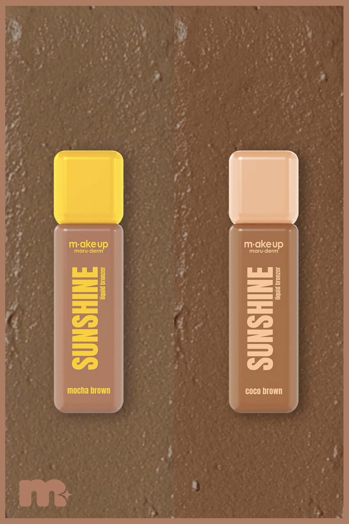 make up maruderm Yoğun Pigmentli Likit Bronzer – Liquid Bronzer Mocha Brown — قهوه‌ای BRONZER — تصویر 6 از 6