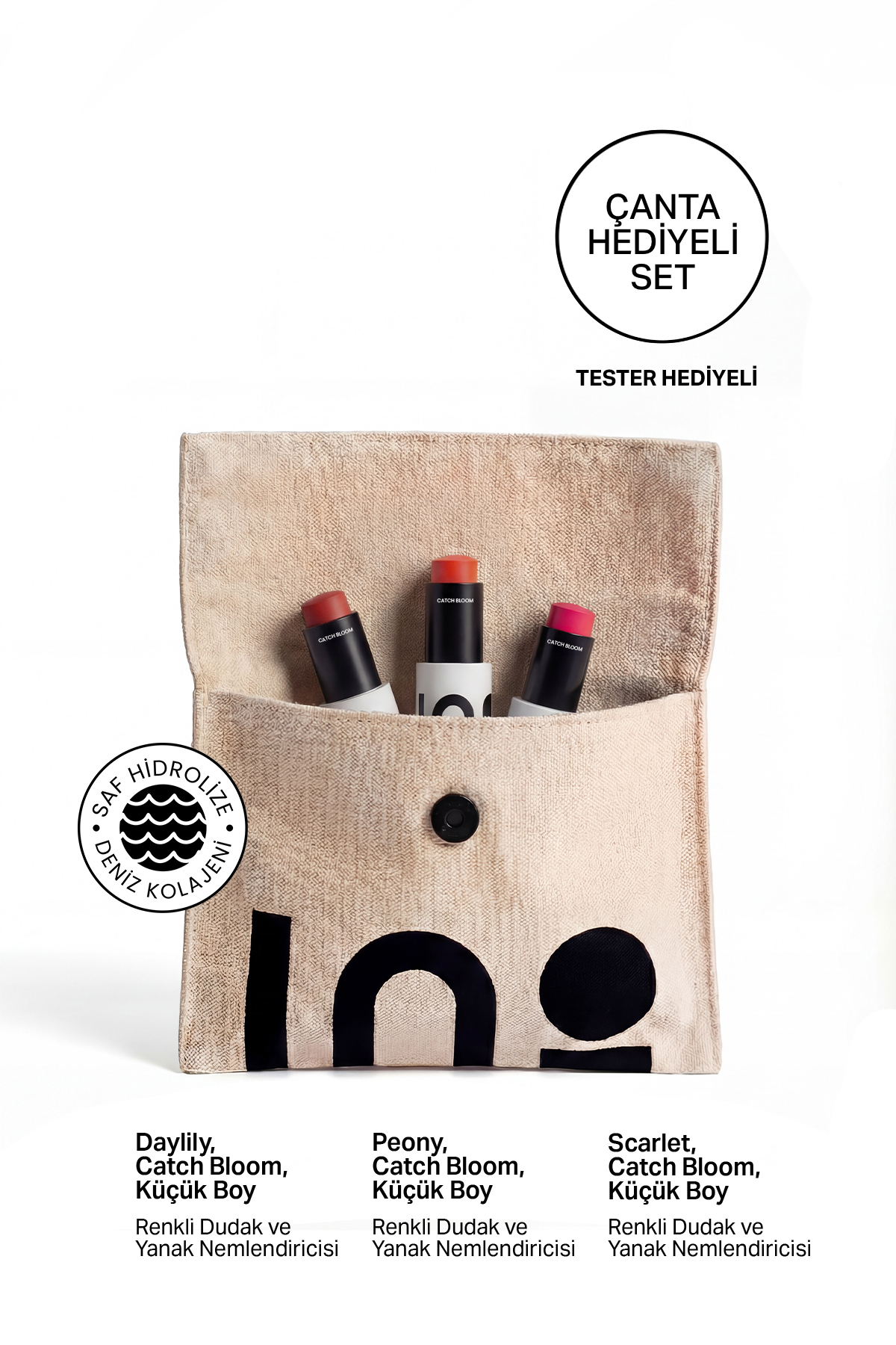 INO Cosmetic Catch Bloom Pocket Scarlet , Peony, Daylily Stick Ruj & Allık - 4,5gr