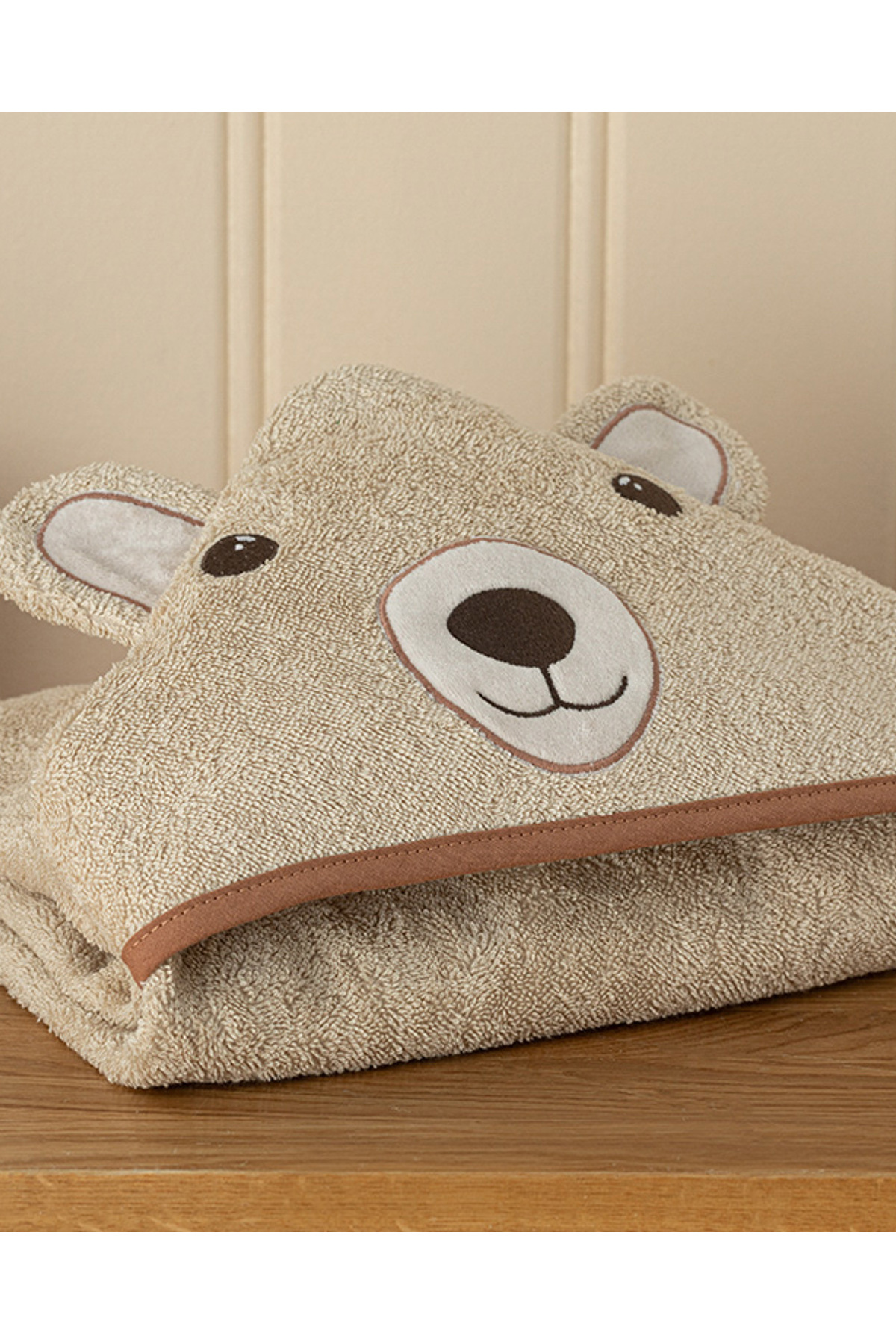 English Home Bear Pamuk Bebe Havlu Kahve fotoğrafı 2 (önizleme)