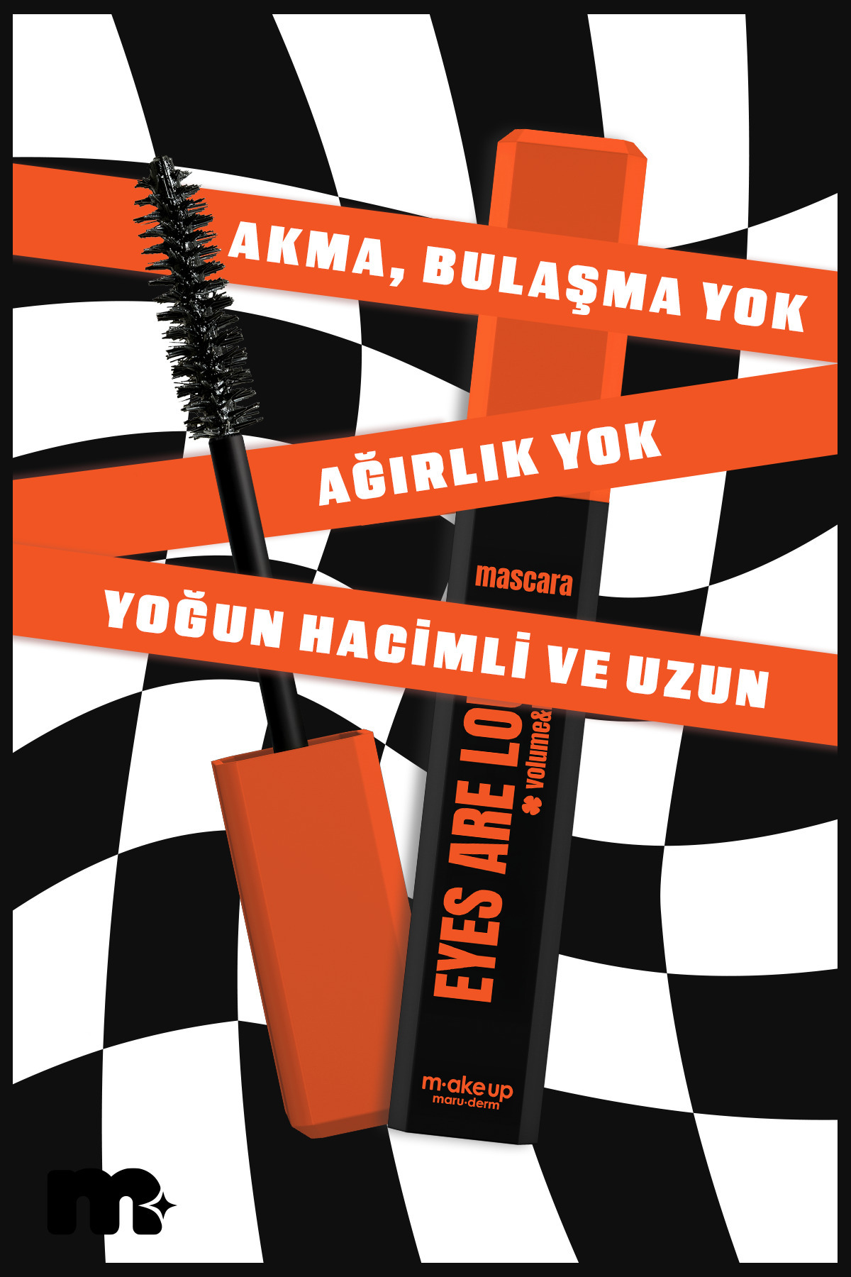 make up maruderm Yoğun Hacim ve Uzatma Etkili Maskara – Volume & Length Mascara — مشکی 8682397032479 — تصویر 3 از 5