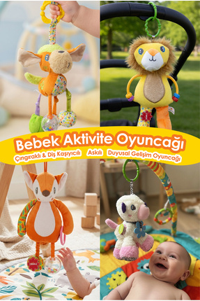 ŞENOL OYUNCAK Askılı Aktivite Oyuncağı | Çıngıraklı & Hışırtılı Bebek Oyuncağ...