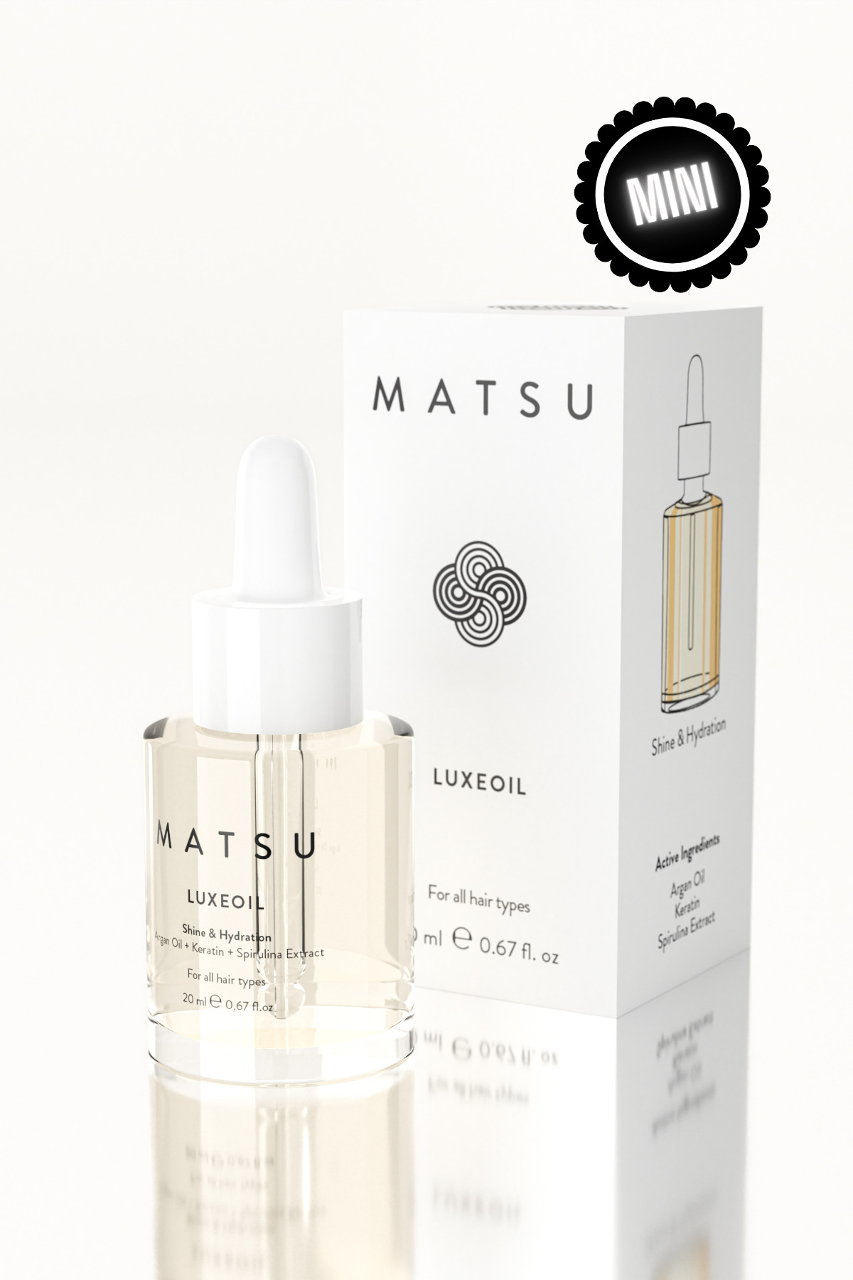 Luxeoil Argan & Havyar Özlü Besleyici Saç Bakım Yağı | Parlaklık ve Nem 20 ml Seyahat Boy — MP182 — تصویر 3 از 8