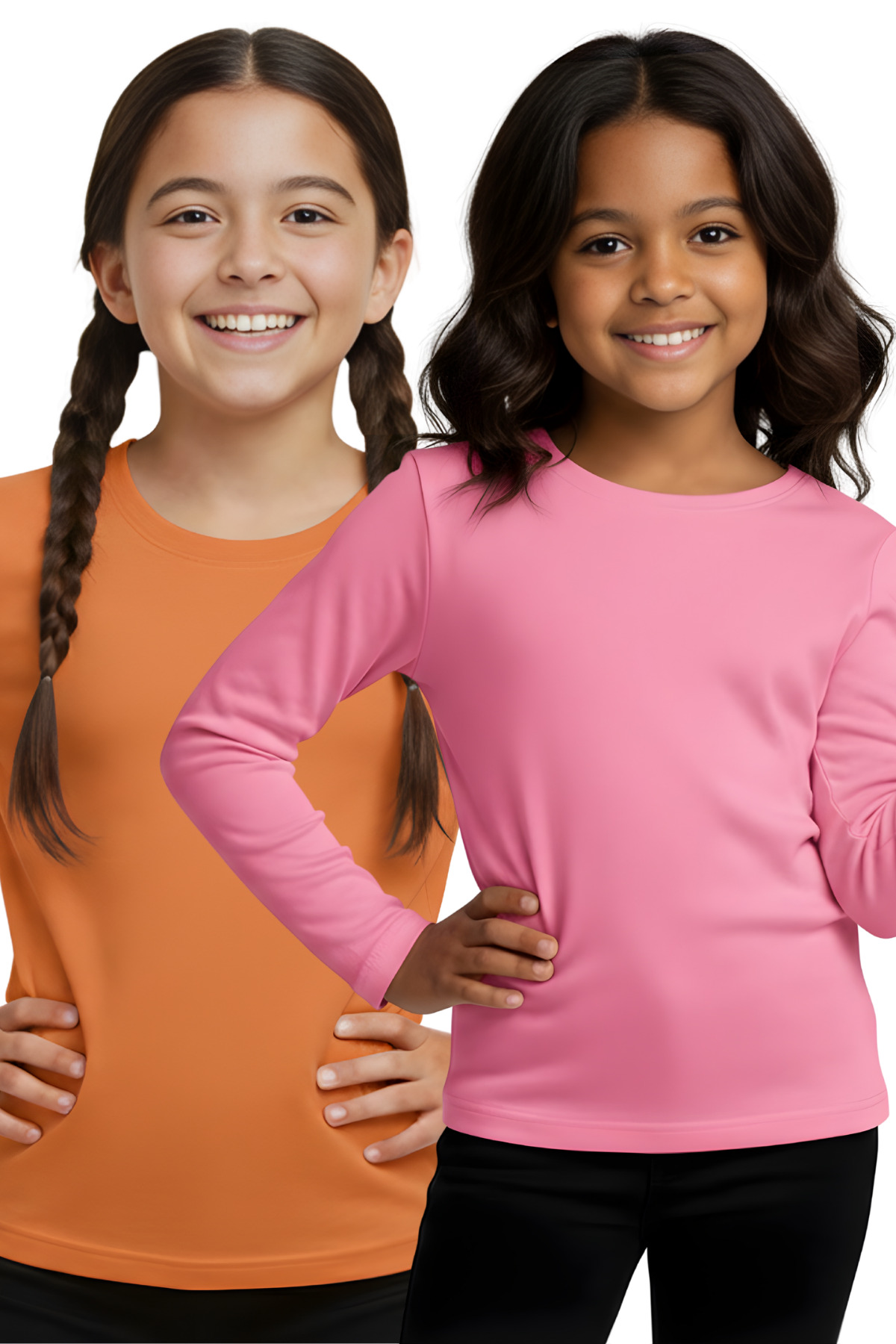 MK Mukko Kids Çocuk Uzun Kollu Tişört - Kız Erkek Çocuk 10'Lu Set Basic Mevsimlik Üst Badi T-shirt fotoğrafı 6 (önizleme)