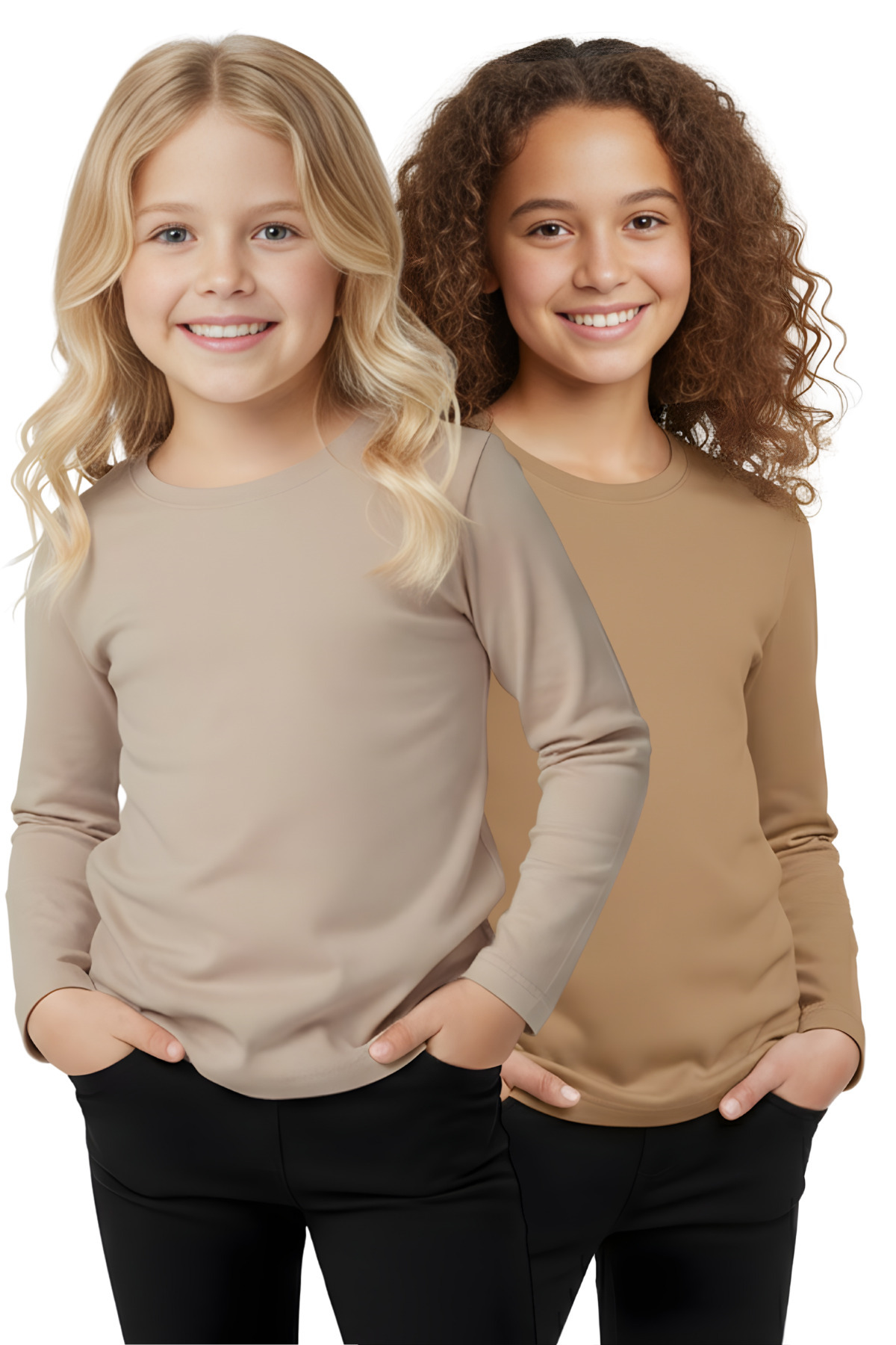 MK Mukko Kids Çocuk Uzun Kollu Tişört-Kız Erkek Çocuk Uzun Kollu Tshirt-10'Lu Set Basic Mevsimlik Üst Badi T-shirt fotoğrafı 6 (önizleme)