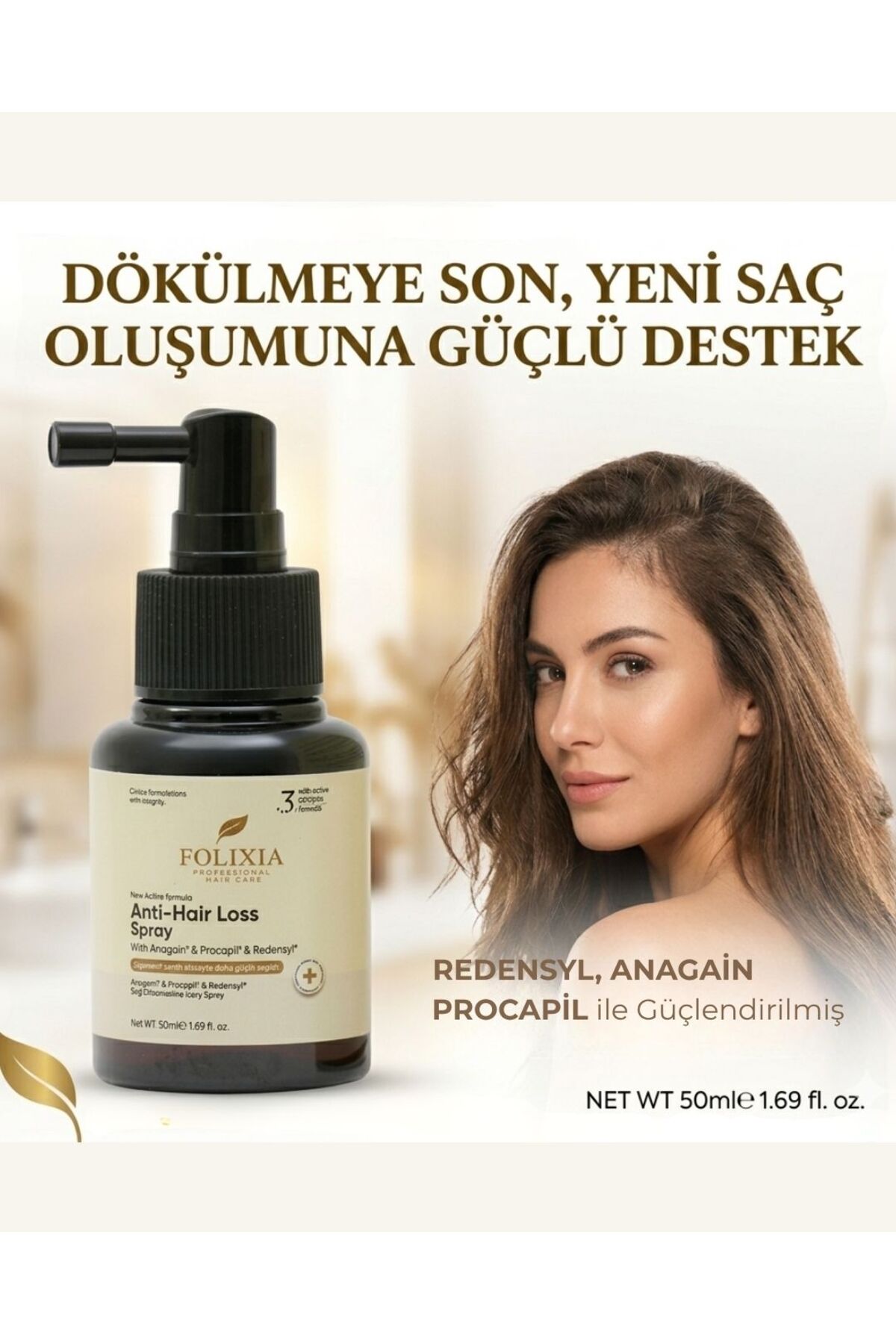 Saç Spreyi – Dökülmeye Karşı Yoğun Bakım (Redensyl + Procapil + Anagain) — 1 — تصویر 5 از 5