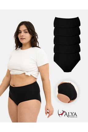 ALYA UNDERWEAR Kadın Battal Külot, Büyük Beden, Pamuklu Yüksek Bel Iç Çamaşır...