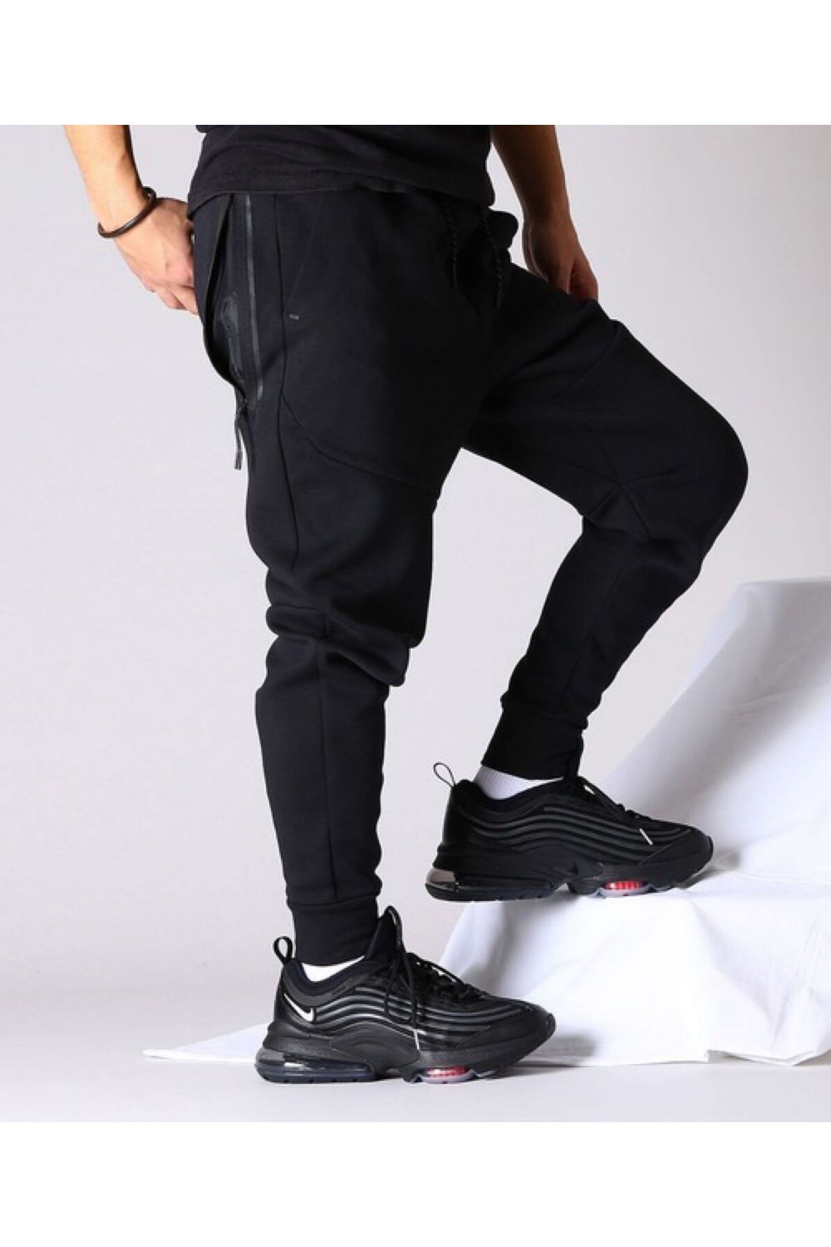 شلوار ورزشی مردانه مشکی طرح Tech Fleece Jogger مدل CU4496-010 نایکی شلوار گرمکن ورزشی Nike
