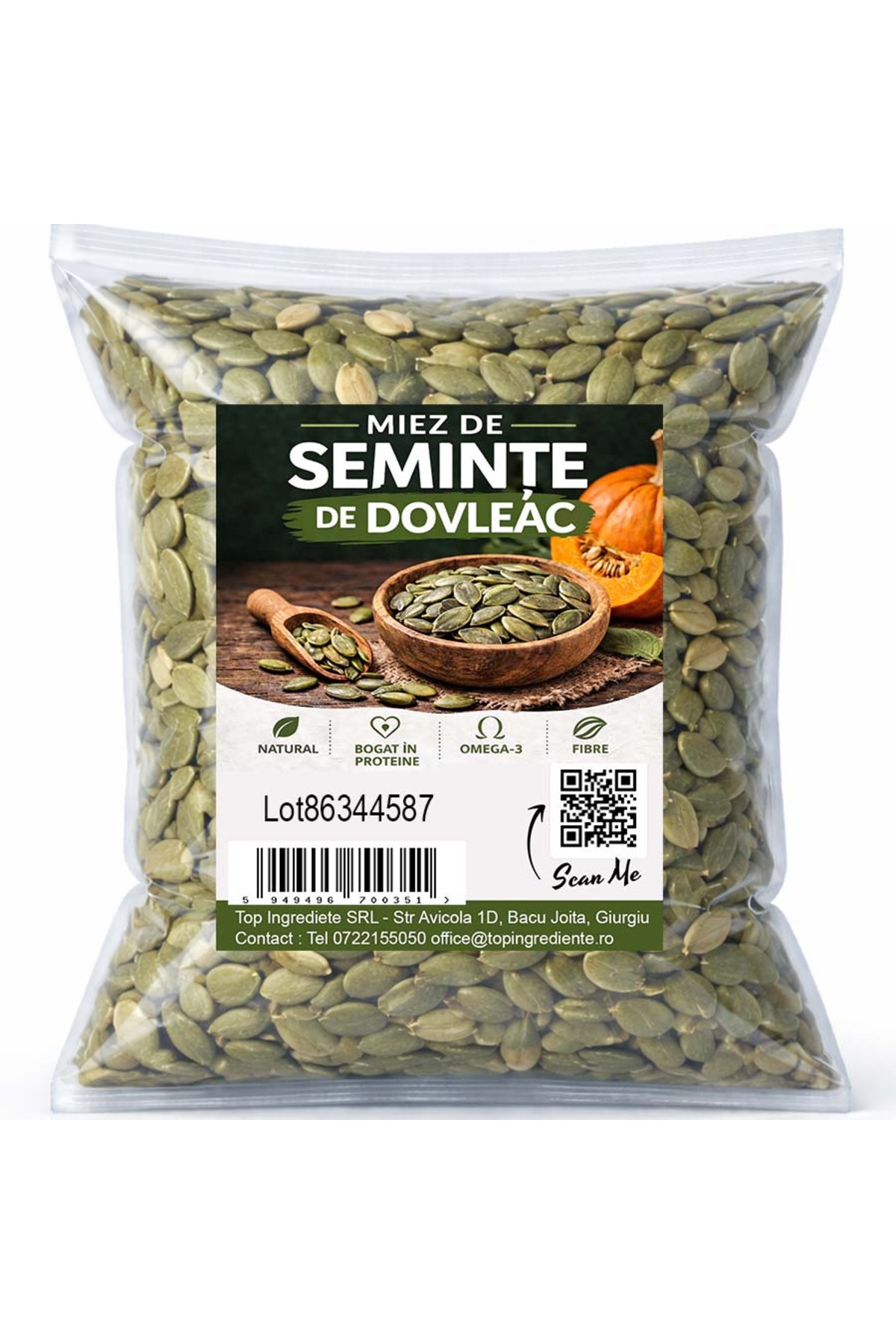 Top Ingrediente Miez Crud Seminte Dovleac - 1kg