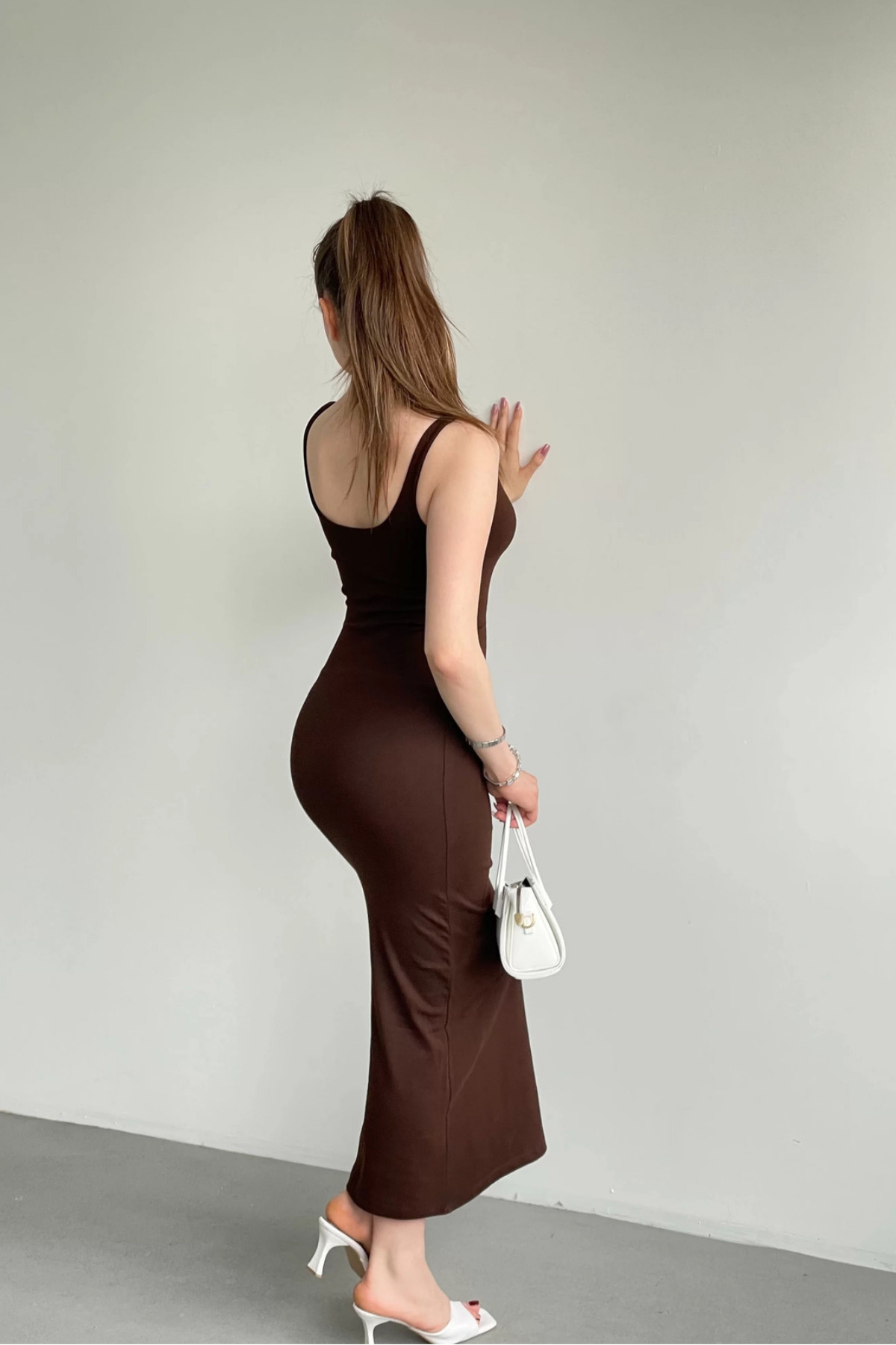 Mandlyz Askılı Midi Elbise görsel 2