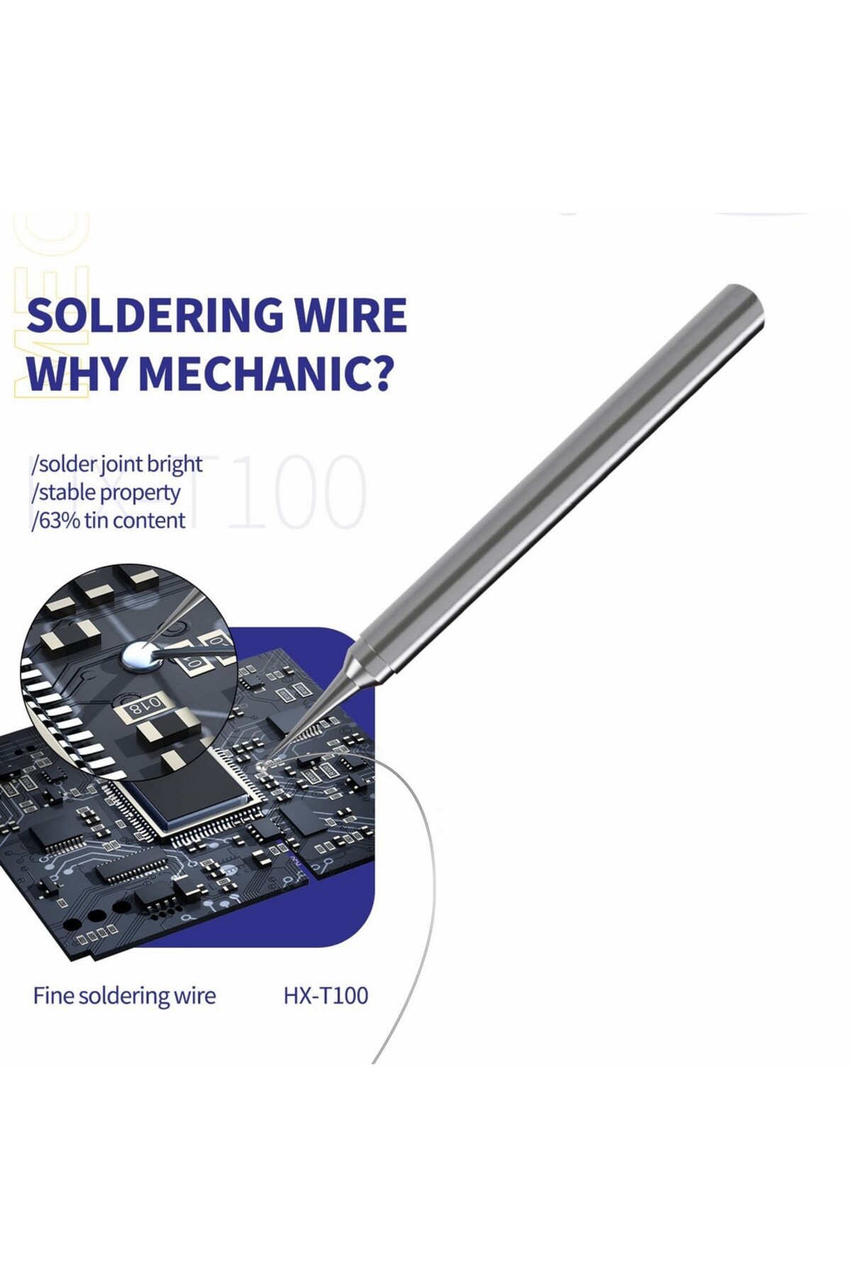 Mechanic Lehim Teli %63 Sn %37 Pb %3-1 Flux | 0.3mm - görsel 3