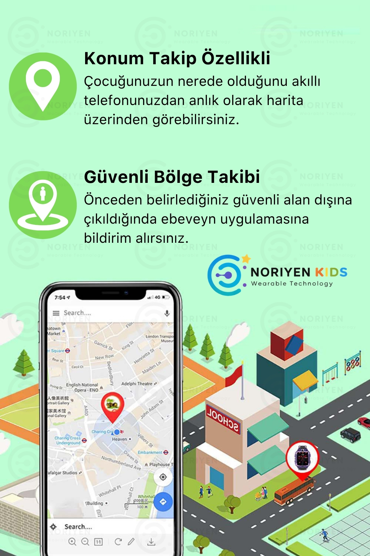 Yeni Nesil 2026 Model Karne Günü Hediyesi Özel Hediye Hediyelik Unisex Çocuk Akıllı Kol Saati Yeşil