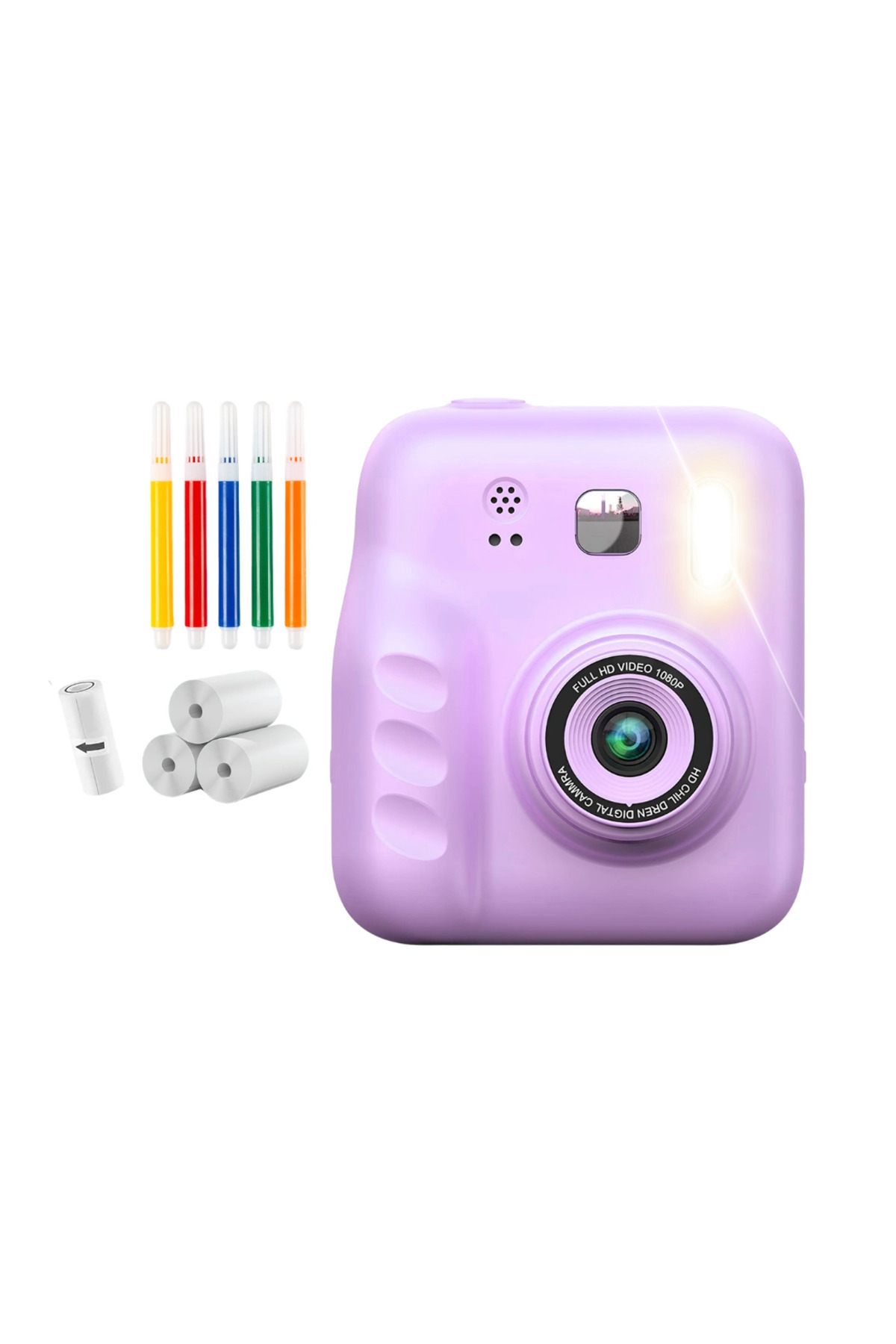 Epilons Mini Çocuk Kamerası Fotoğraf Video Çekim 4 Rulo Kağıt Ve 5 Kalem Hediyeli fotoğrafı 2 (önizleme)