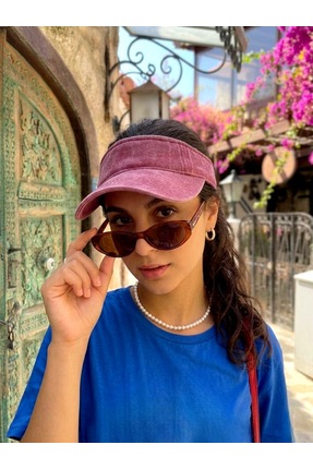 LAGRANZE Virolla Washed Visor Şapka – Ayarlanabilir Vintage Yıkamalı Güneşlik...