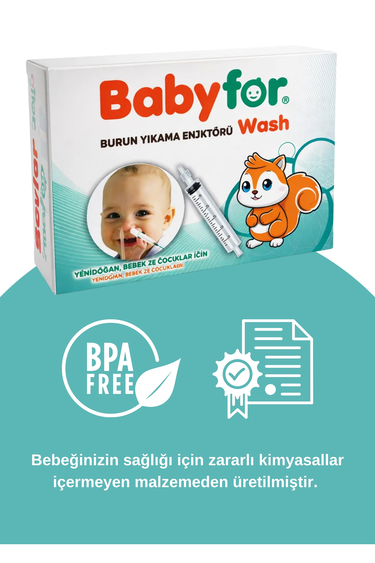 BABYFOR Bebek Burun Yıkama Enjektörü 2'li - 2 Adet Enjektör Ucu fotoğrafı 3 (önizleme)
