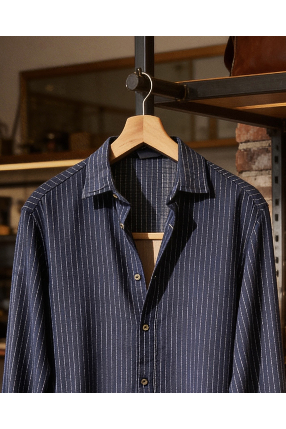 Hazhers  Erkek Keten Oversize Rahat Kesim Uzun Kollu Yazlık Gömlek - Görsel 3