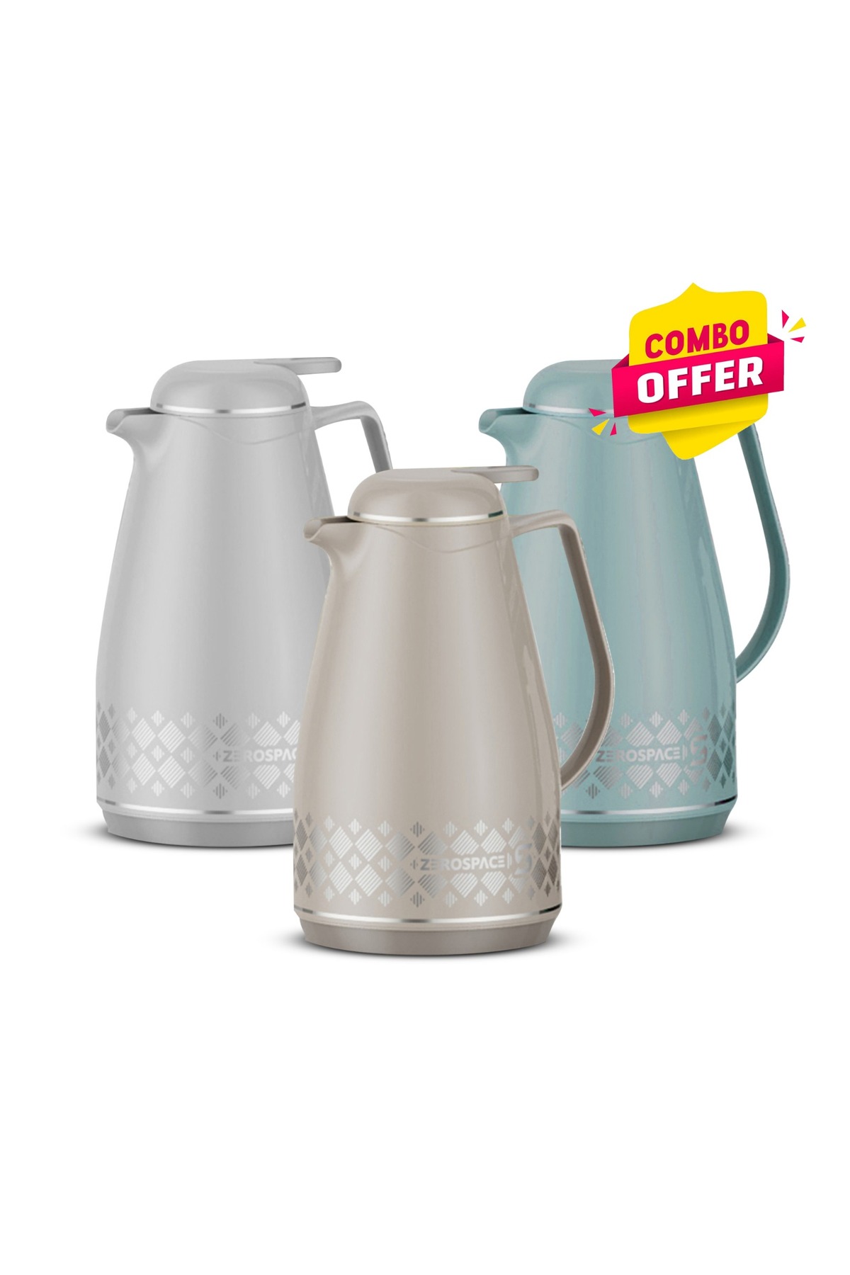 Zen Store 3 PC COMBO- Thermal Water Coffee Vacuum Flasks 1 LTR