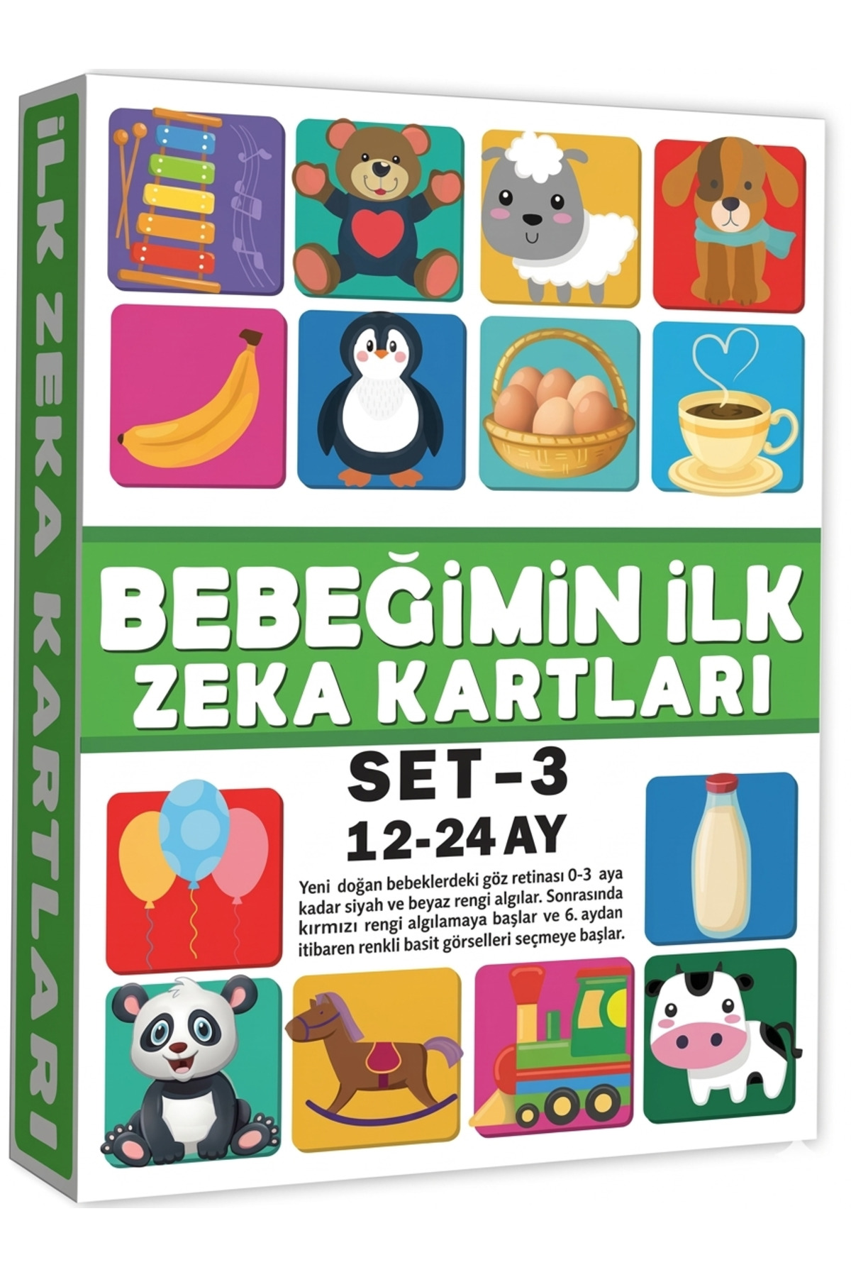 The Monarch Co 3'lü Set Bebeğimin İlk Zeka Kartları (0-24 Ay) - Görsel Uyarıcı Eğitici Bebek Gelişim Kartları fotoğrafı 4 (önizleme)