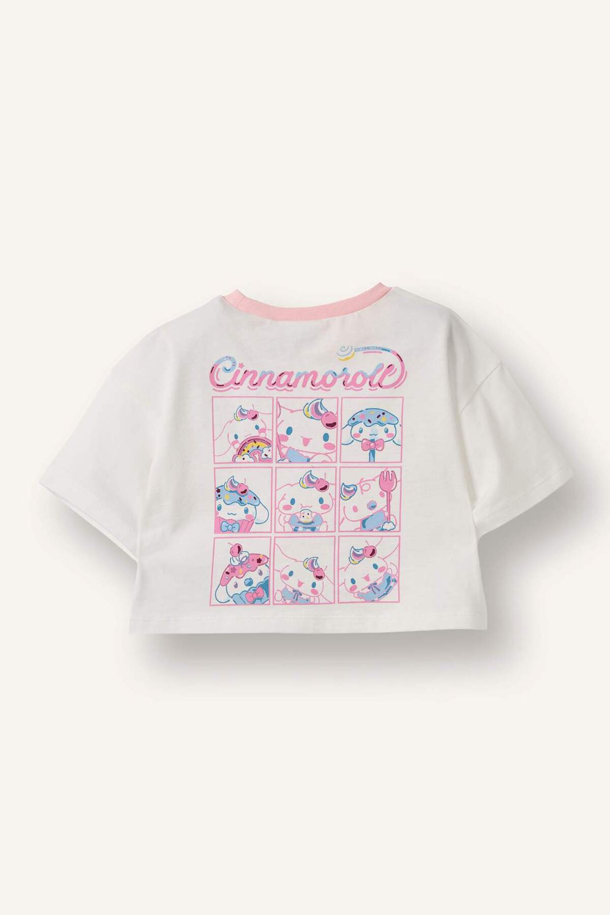 Defacto Cınnamoroll Oversıze Penye Tişört Kız Bebek H0678A526SM fotoğrafı 3 (önizleme)