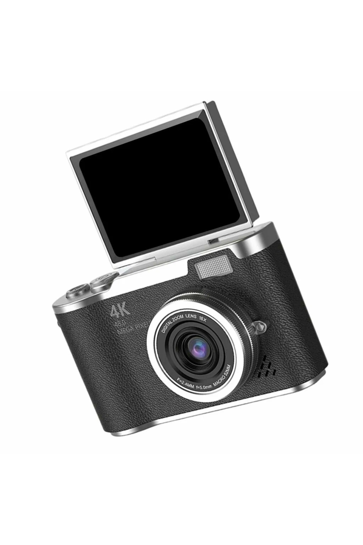 WiderMarkt 4K Dijital Kamera 48MP 8X Zoom / 180° Döner Ekran- Vlog Selfie Video Kayıt- Fotoğraf