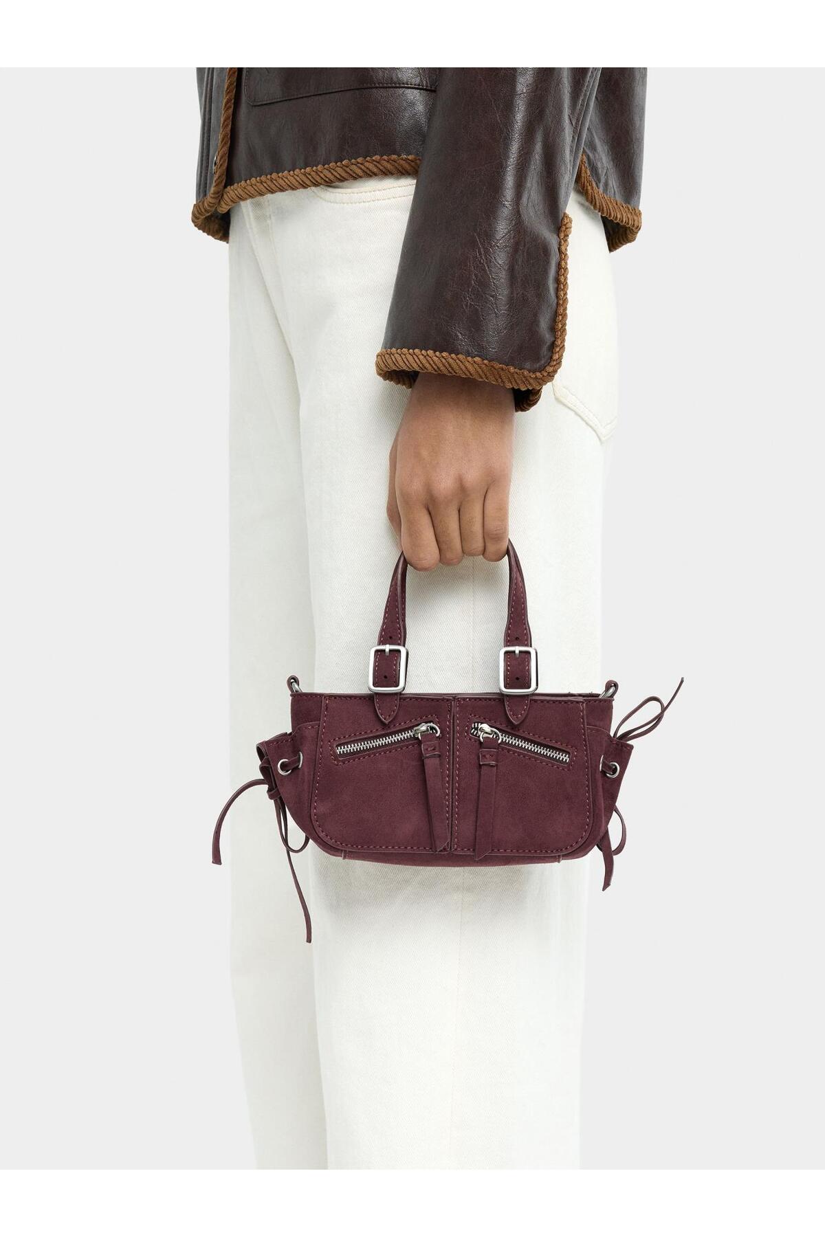 Women's Leather Effect Mini Handbag