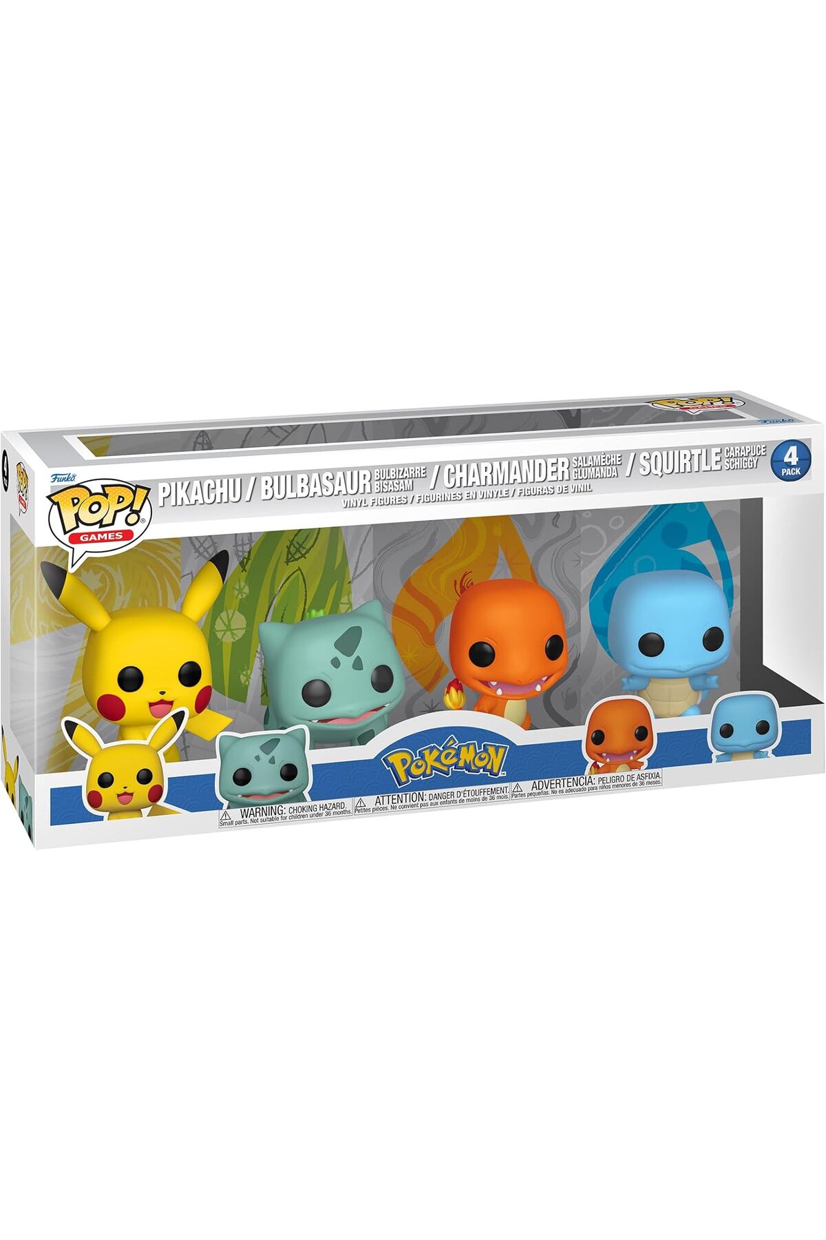 Funko POP! GAMES ポケモン 4点セット Funko Pop Pokemon: Starters 4-Pack Pikachu, Bulbasaur, Charmander