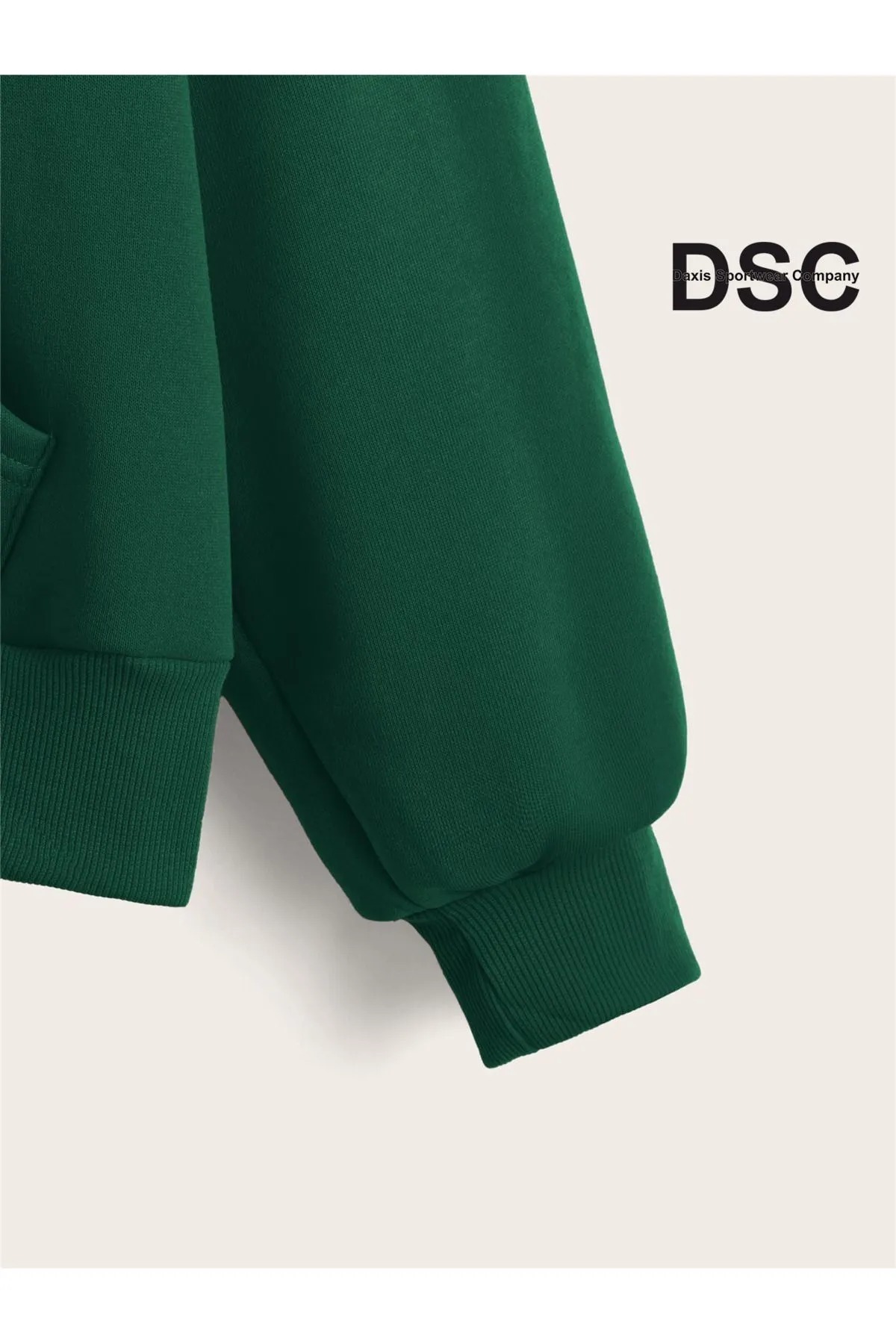 Unisex Fermuarlı Cepli Kapüşonlu Sweatshirt EYAXX Sportwear Company — رنگارنگ EYAXXFermuarlıRenkli — تصویر 3 از 4