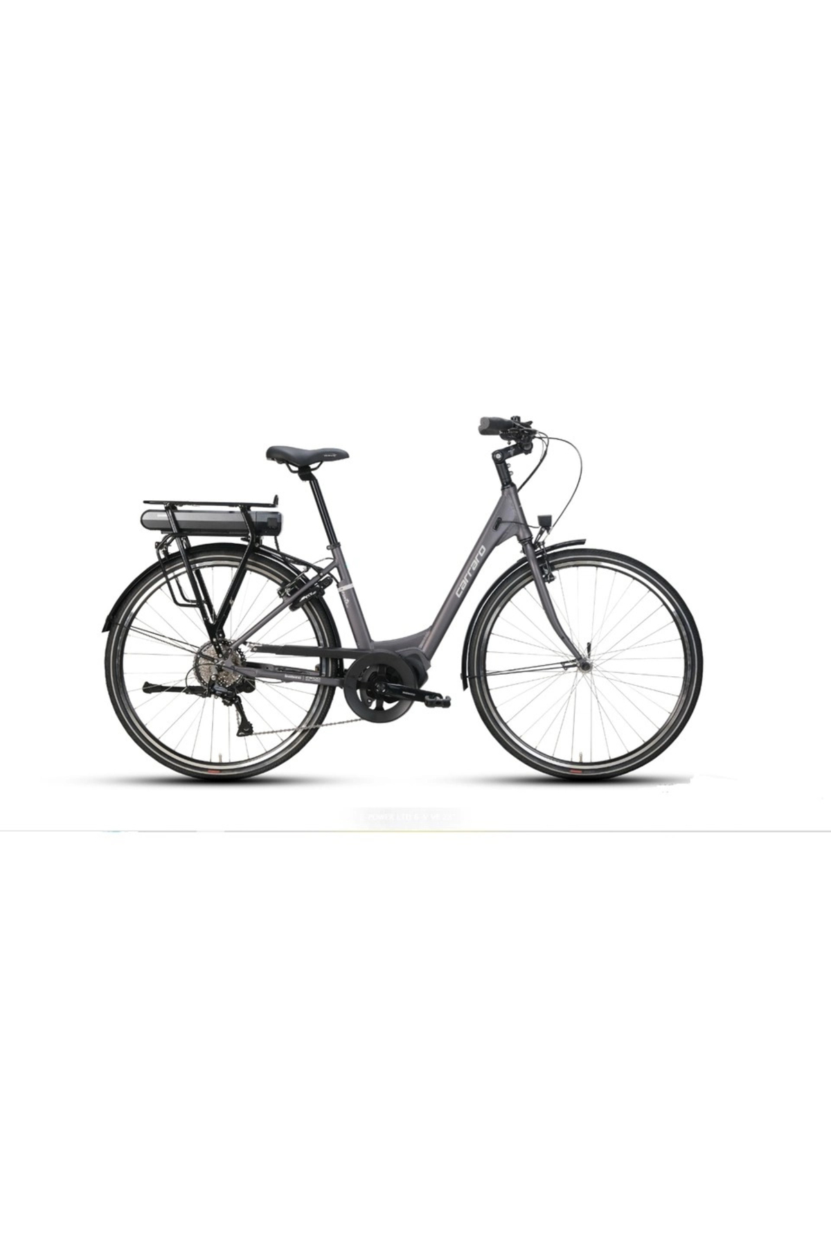 Carraro E-Power Ltd 28 Jant 8 Vites V Fren Elektrikli Şehir Bisikleti Mat Antrasit Gümüş 450H