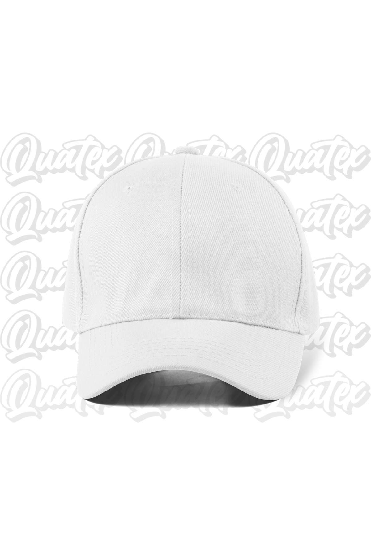 QUATEX Basic Düz Pamuklu Şapka - Beyaz Renk %100 Pamuk Gabardin Unisex Model Şapka