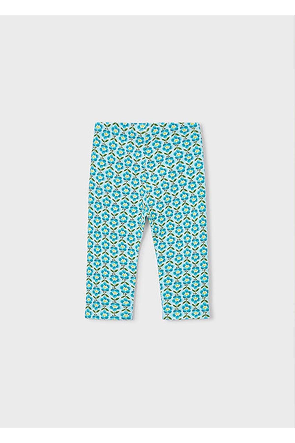 Mayoral Yazlık Kız Çocuk Kapri Boy Baskılı Tayt - Yeşil fotoğrafı 4 (önizleme)