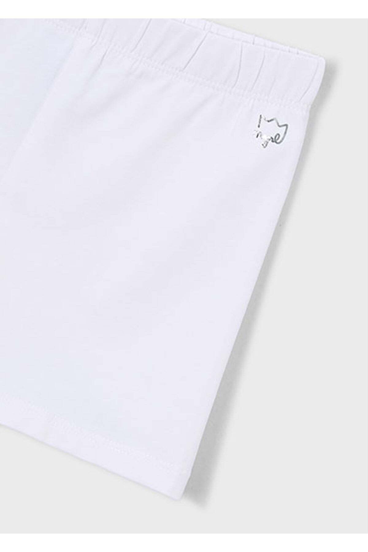 Mayoral Yazlık Kız Çocuk Basic Kısa Tayt - Beyaz fotoğrafı 3 (önizleme)
