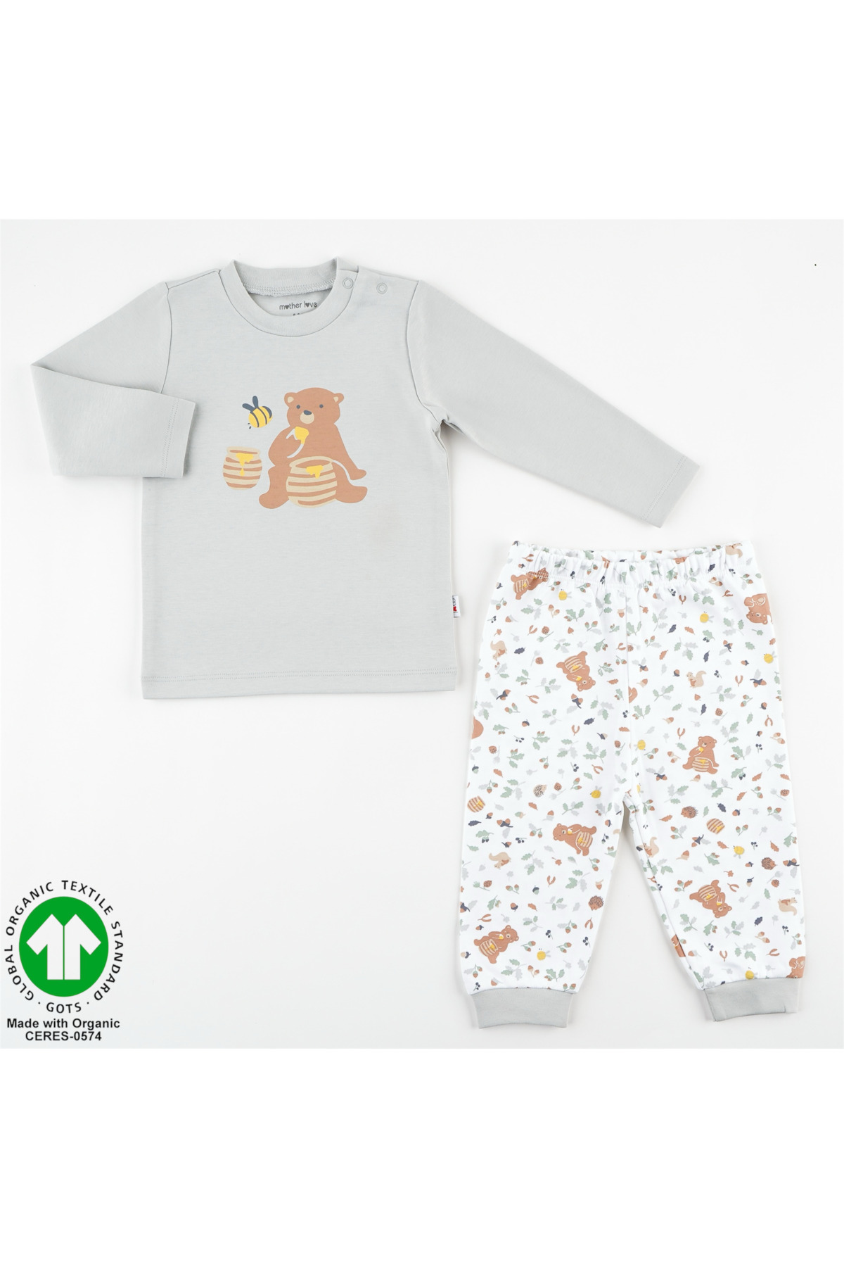 Mother Love %100 Organik Bebek Pijama Takımı 3 - 36 Ay fotoğrafı 2 (önizleme)