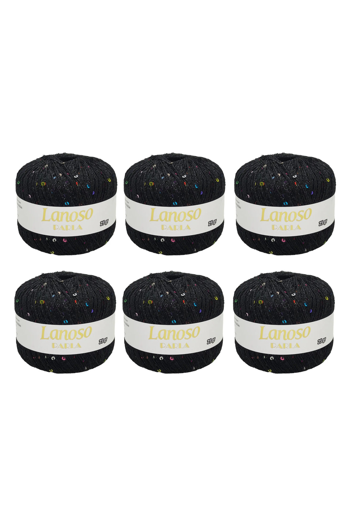 Shine 6 Pieces (6051) 25 g 217 Mt Silvery Knitting Rope – 75% Glitter Yarn 25% Sequin Glitter – Glossy Rope
