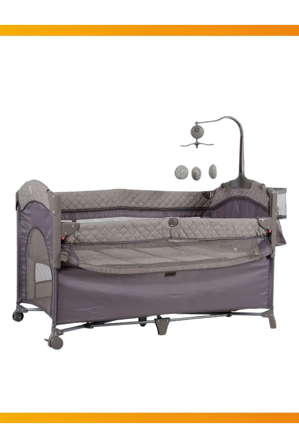 modabebekler Katlanır Park Beşik Anne Yanı Asansörlü Sallanır Sabitlenir Çantalı Dönenceli Bebek Beşiği fotoğrafı 7 (önizleme)