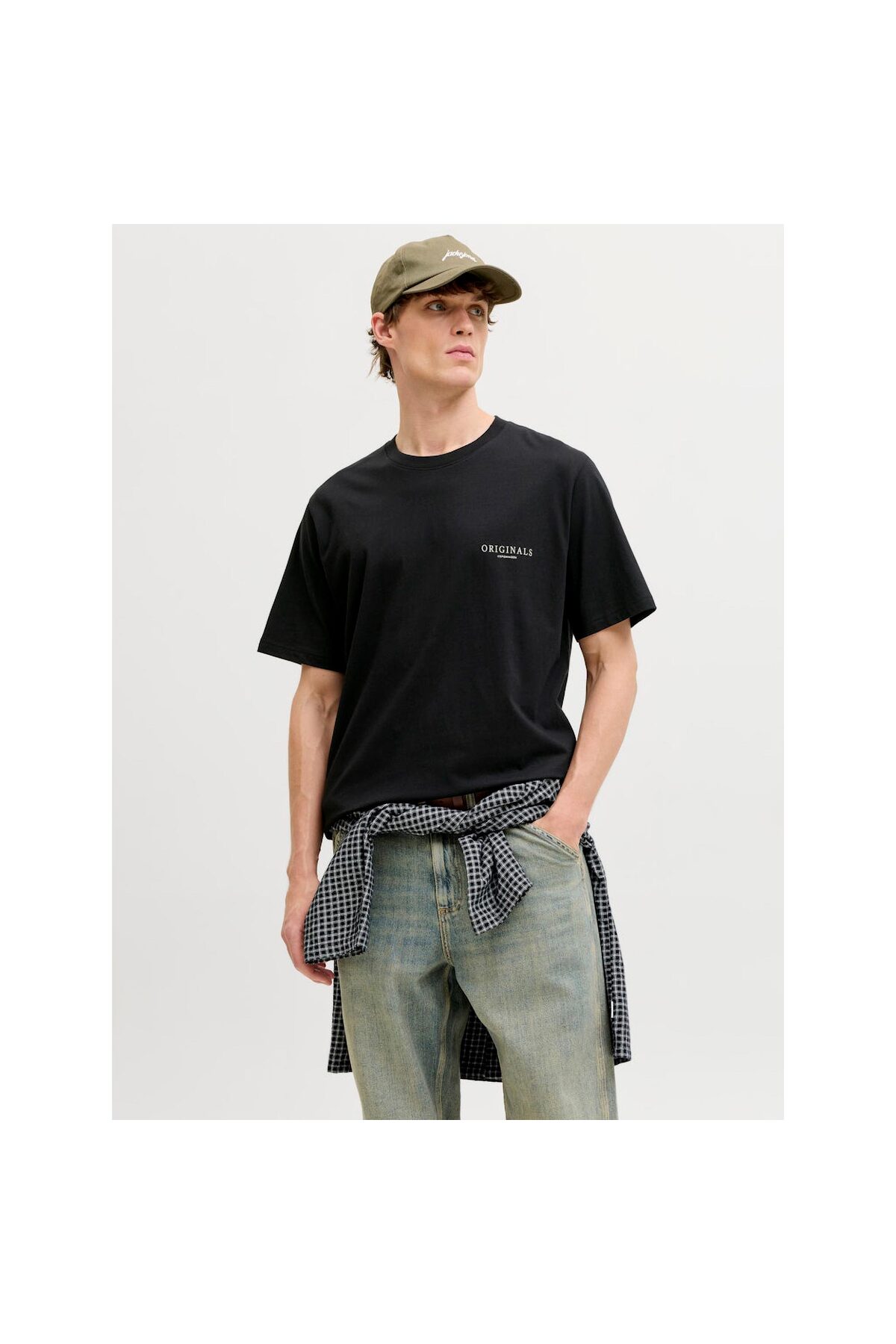 تی‌شرت مردانه مشکی طرح Montauk Allover (12292148-B) جک اند جونز تی شرت ورزشی Jack & Jones
