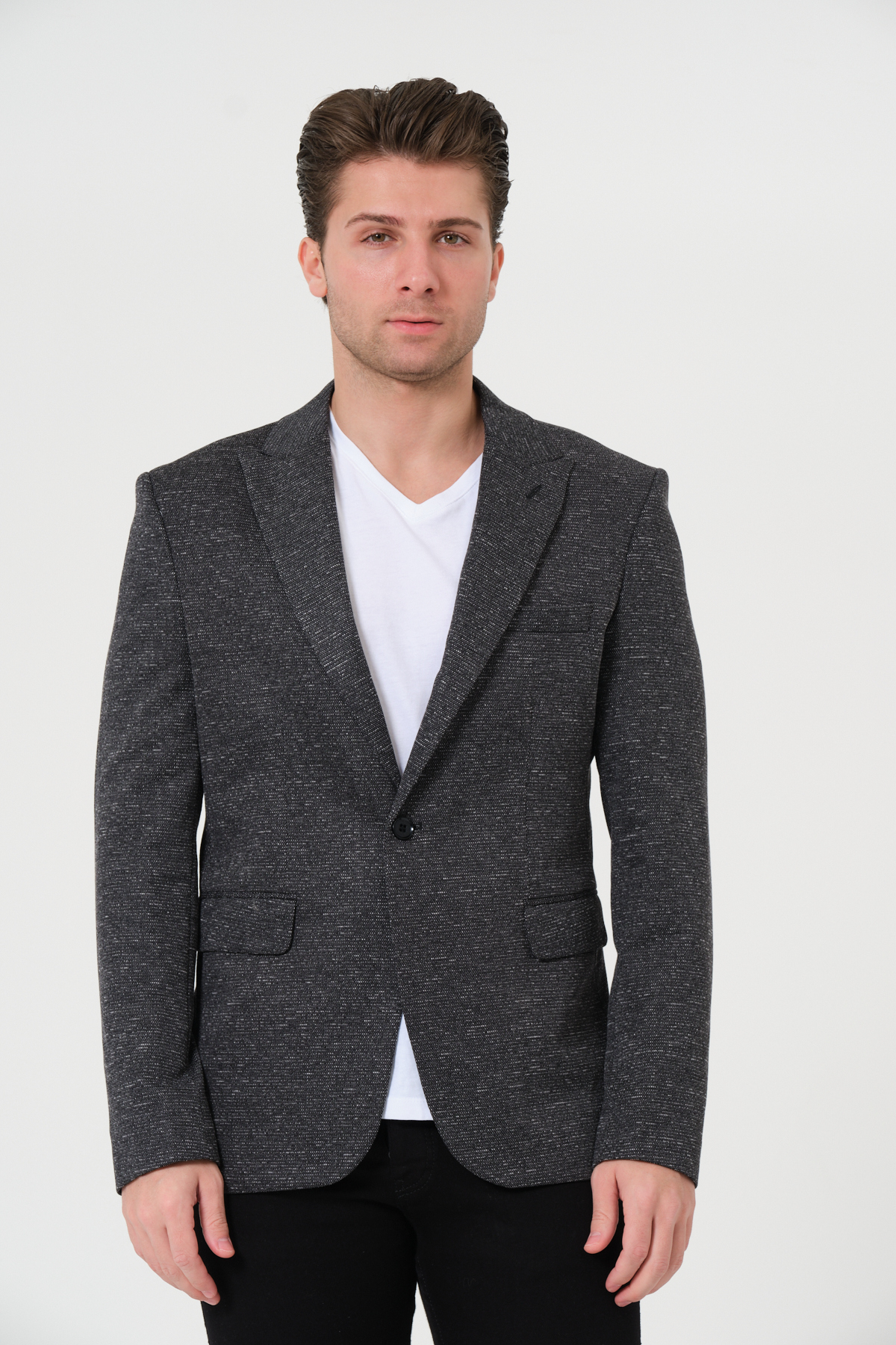 VALUE FASHION  Erkek, Örme Kumaş, Esnek, Spor Ceket,Blazer Ceket - Görsel 4